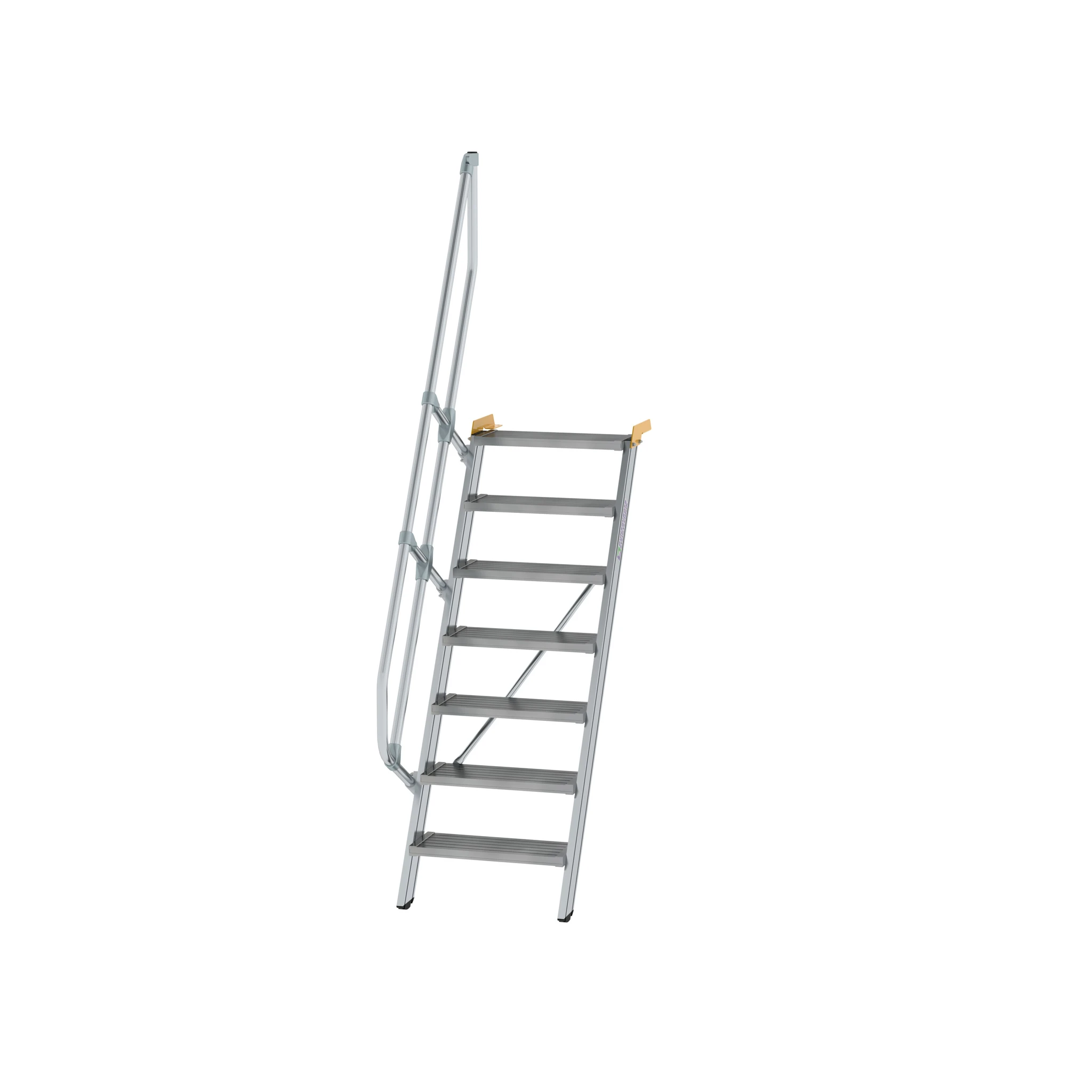 MUNK | Treppe 60° Stufenbreite 600 mm 7 Stufen Aluminium geriffelt