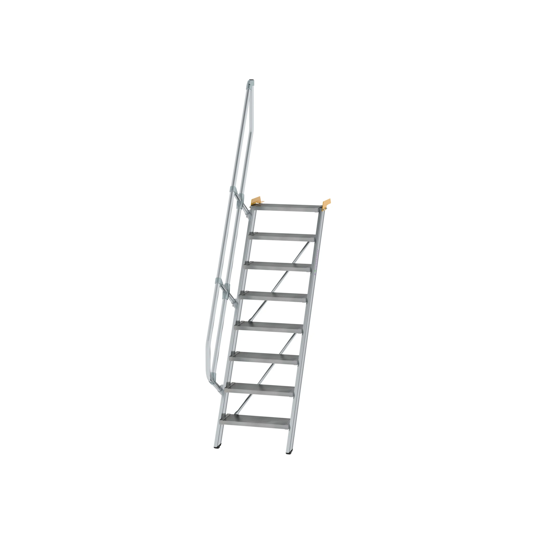MUNK | Treppe 60° Stufenbreite 600 mm 8 Stufen Aluminium geriffelt
