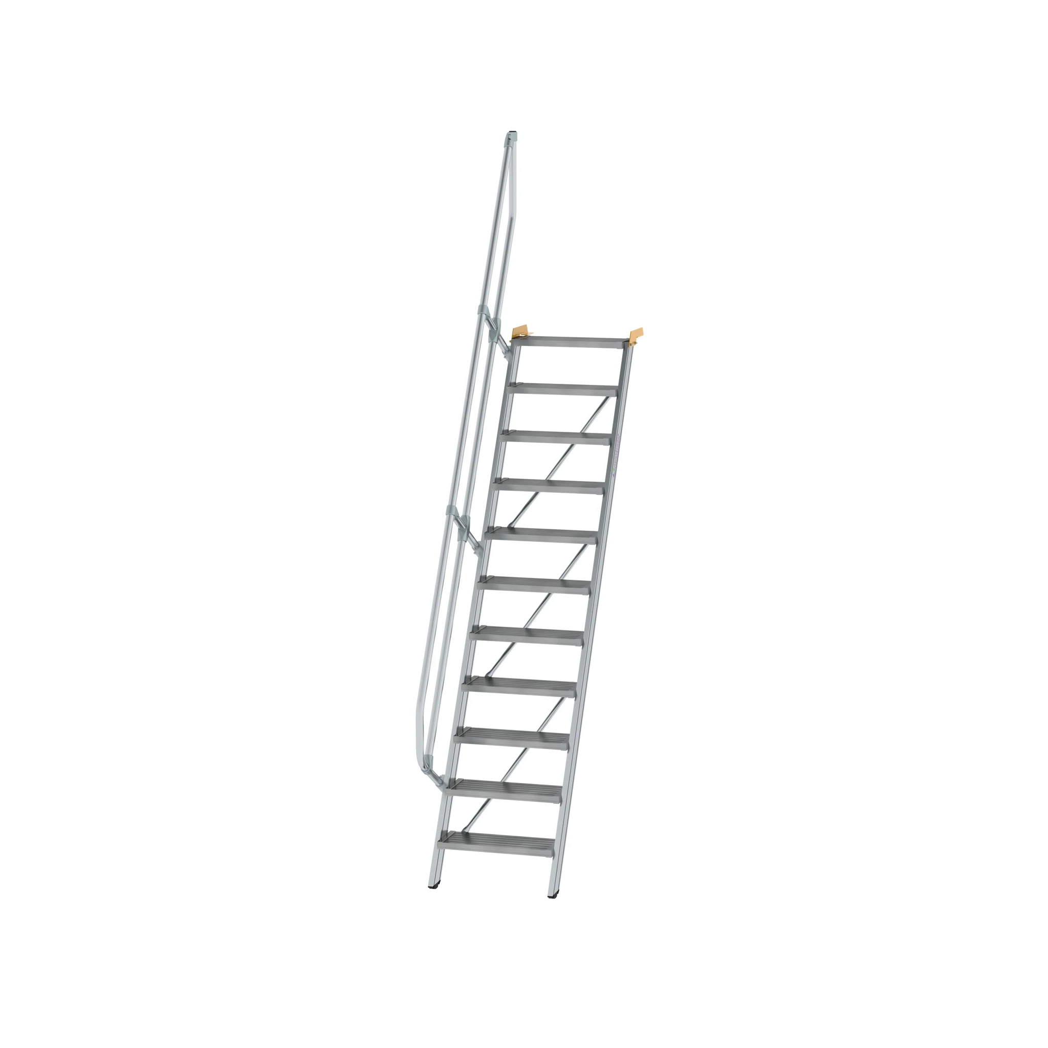 MUNK | Treppe 60° Stufenbreite 600 mm 11 Stufen Aluminium geriffelt