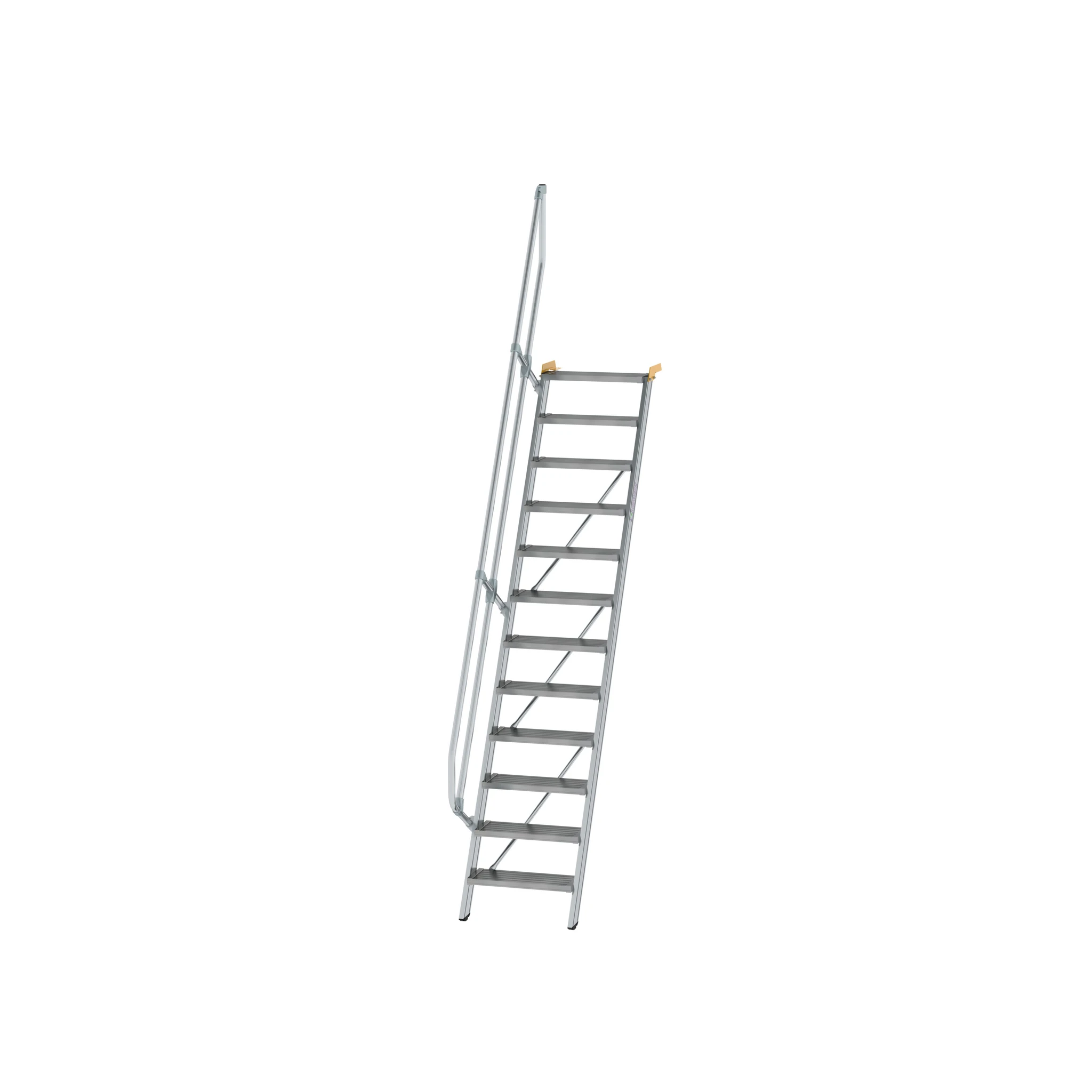 MUNK | Treppe 60° Stufenbreite 600 mm 12 Stufen Aluminium geriffelt