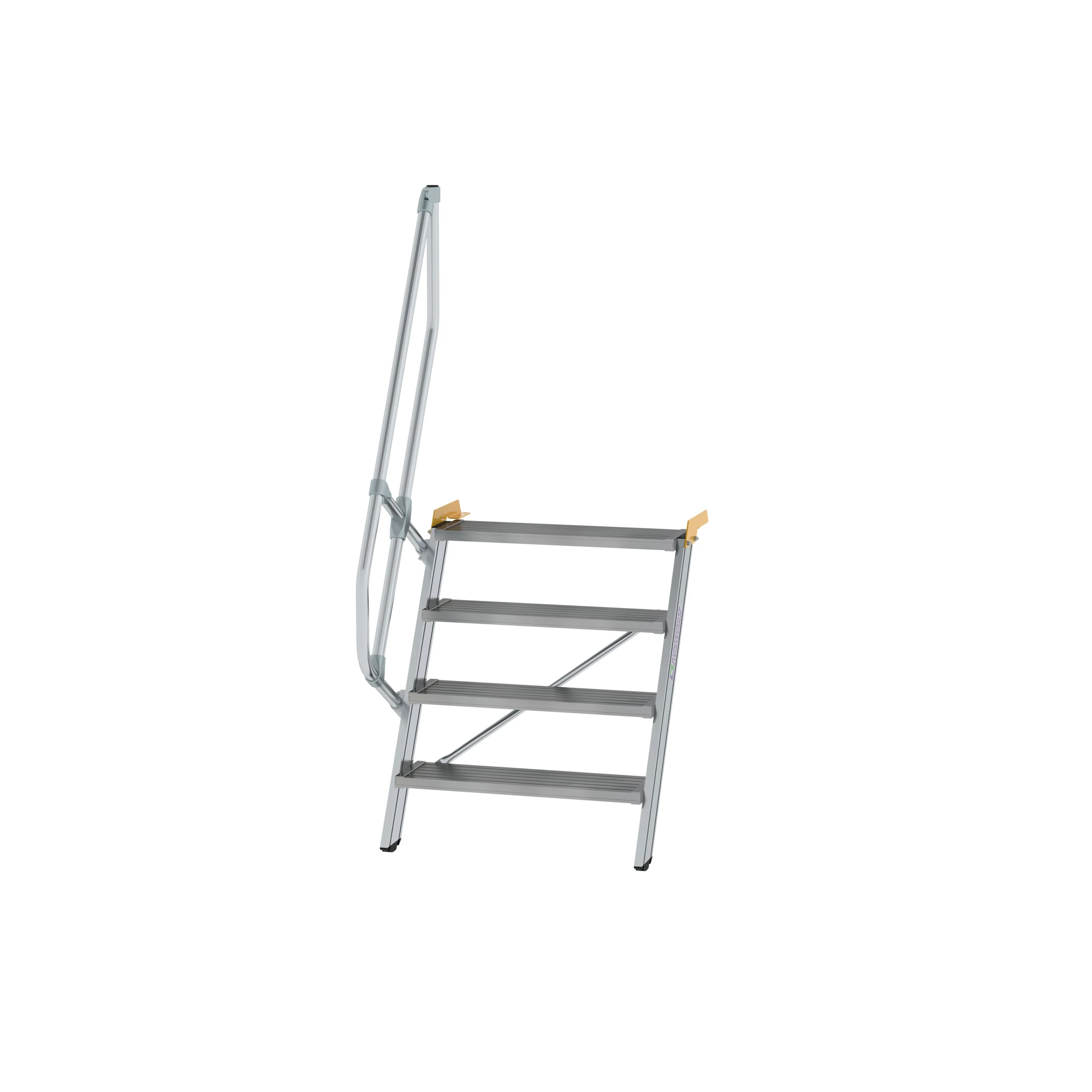 MUNK | Treppe 60° Stufenbreite 800 mm 4 Stufen Aluminium geriffelt