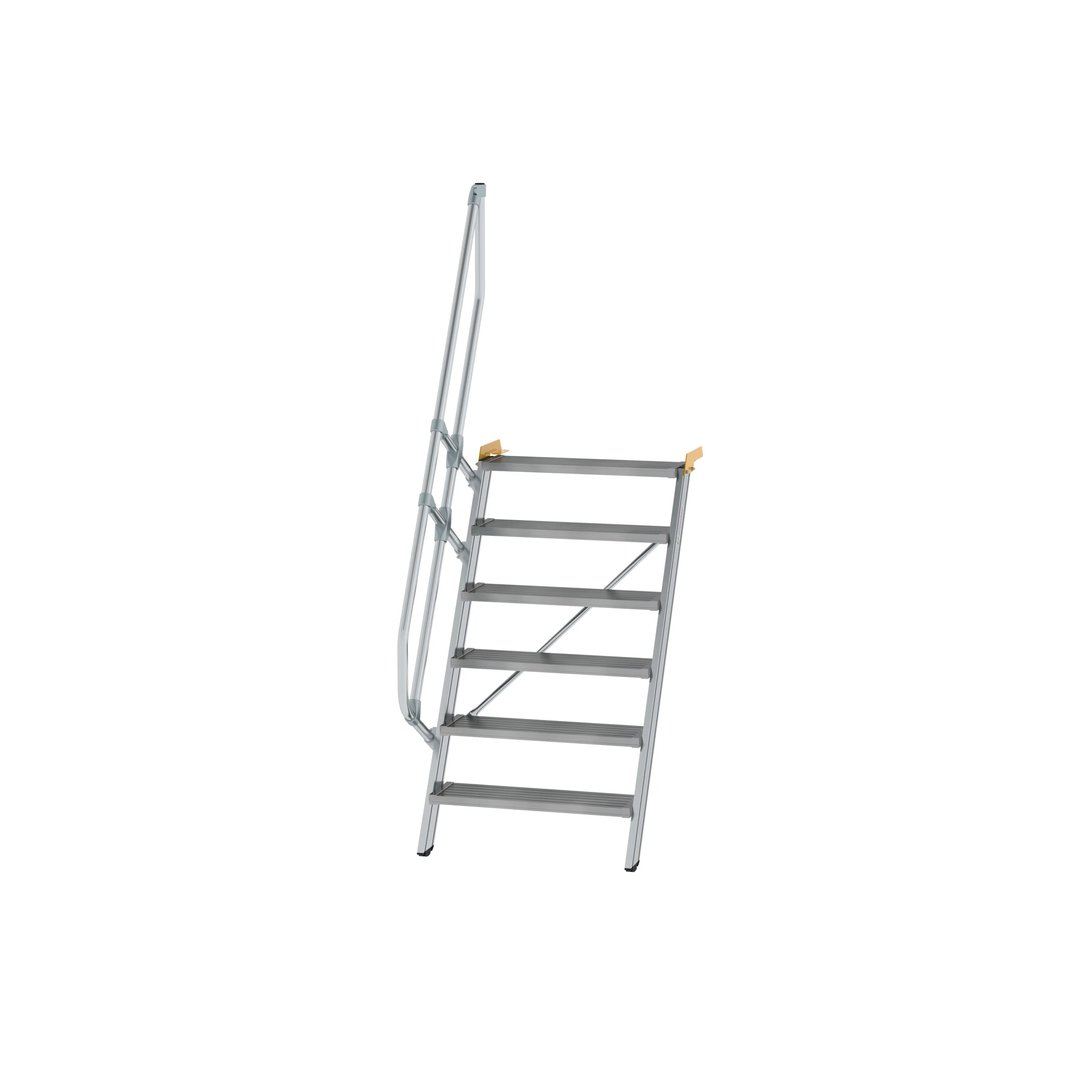 MUNK | Treppe 60° Stufenbreite 800 mm 6 Stufen Aluminium geriffelt