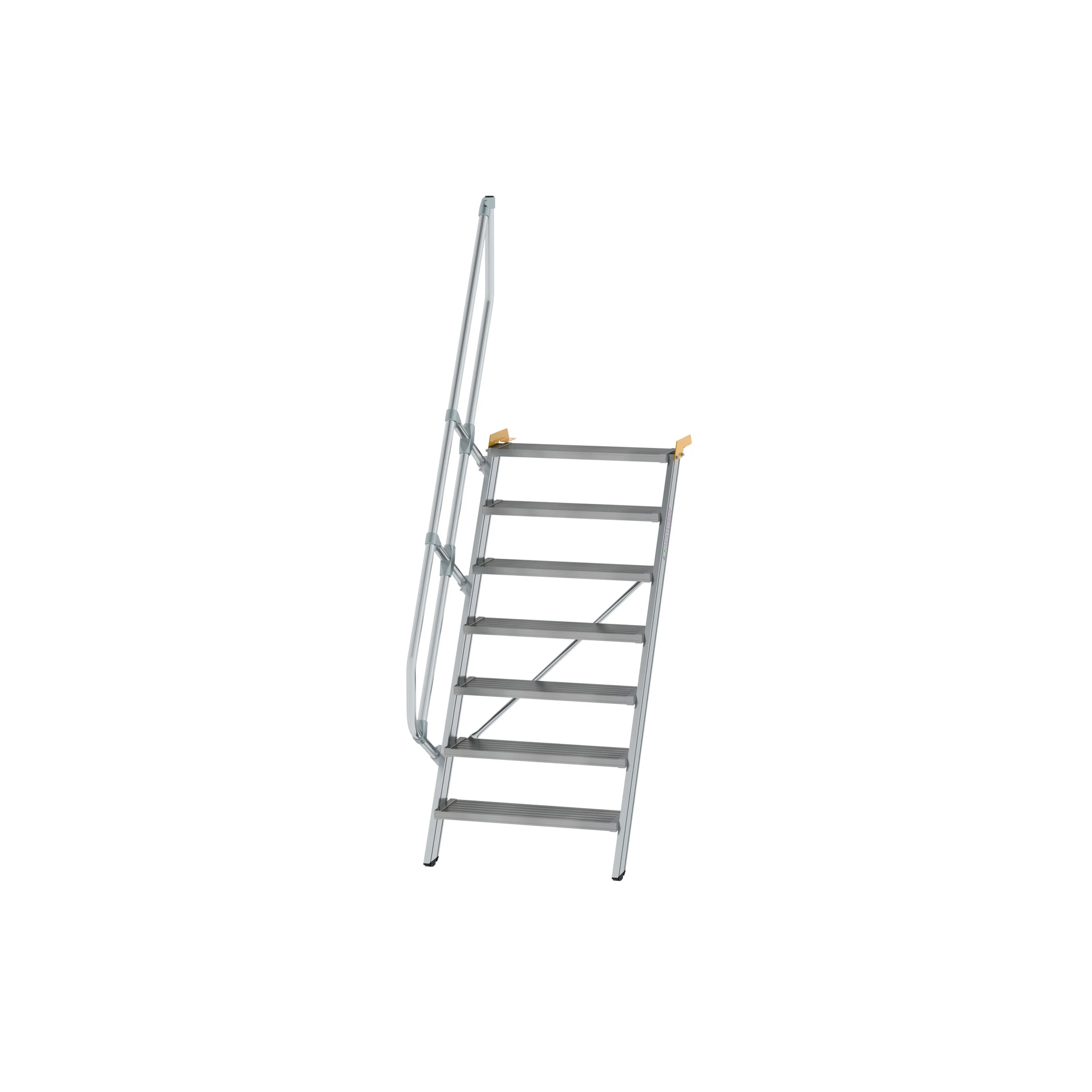 MUNK | Treppe 60° Stufenbreite 800 mm 7 Stufen Aluminium geriffelt