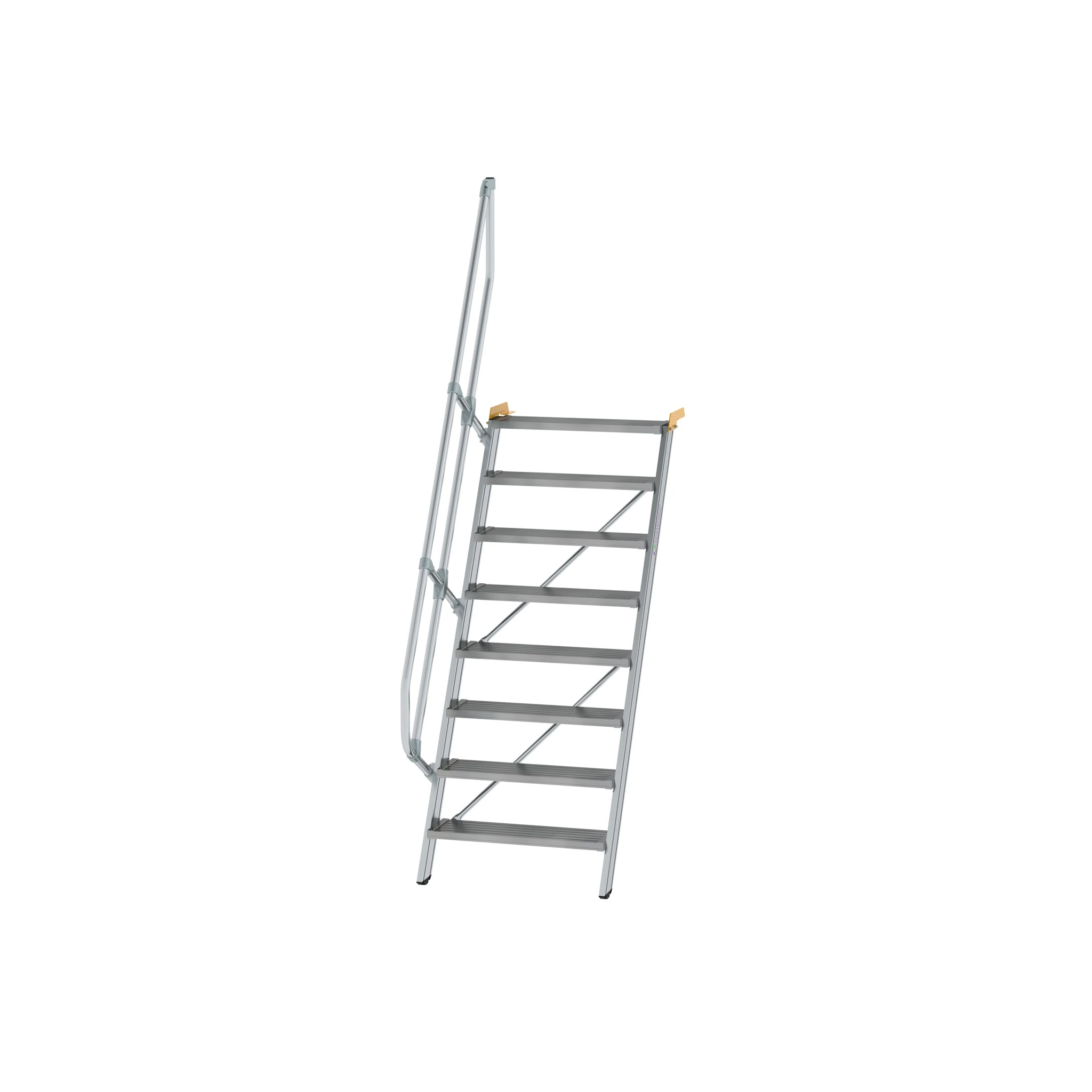 MUNK | Treppe 60° Stufenbreite 800 mm 8 Stufen Aluminium geriffelt