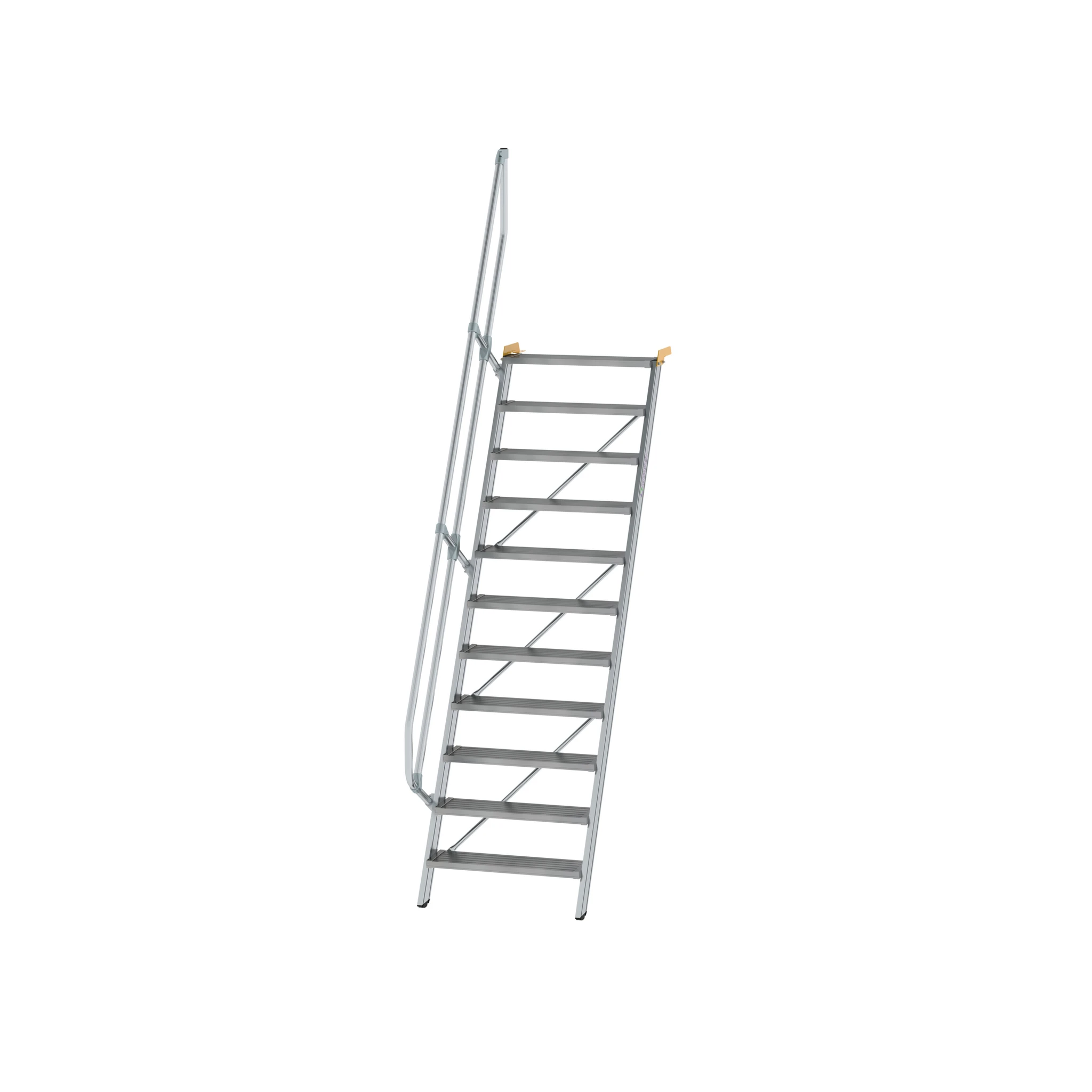 MUNK | Treppe 60° Stufenbreite 800 mm 11 Stufen Aluminium geriffelt