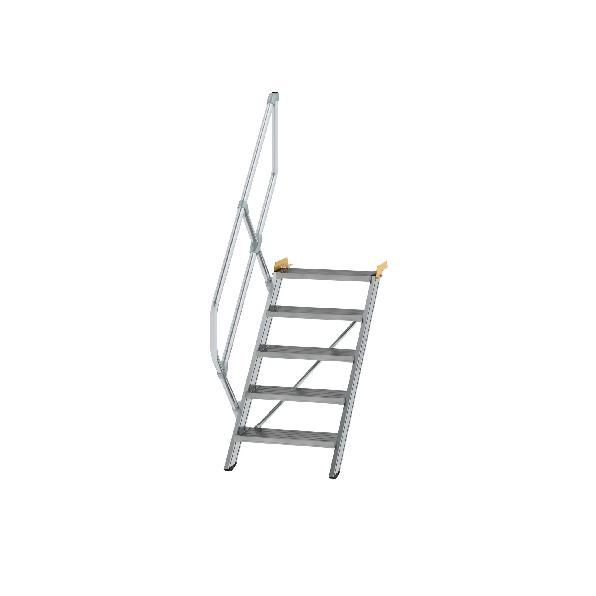 MUNK | Treppe 45° Stufenbreite 600 mm 5 Stufen Aluminium geriffelt