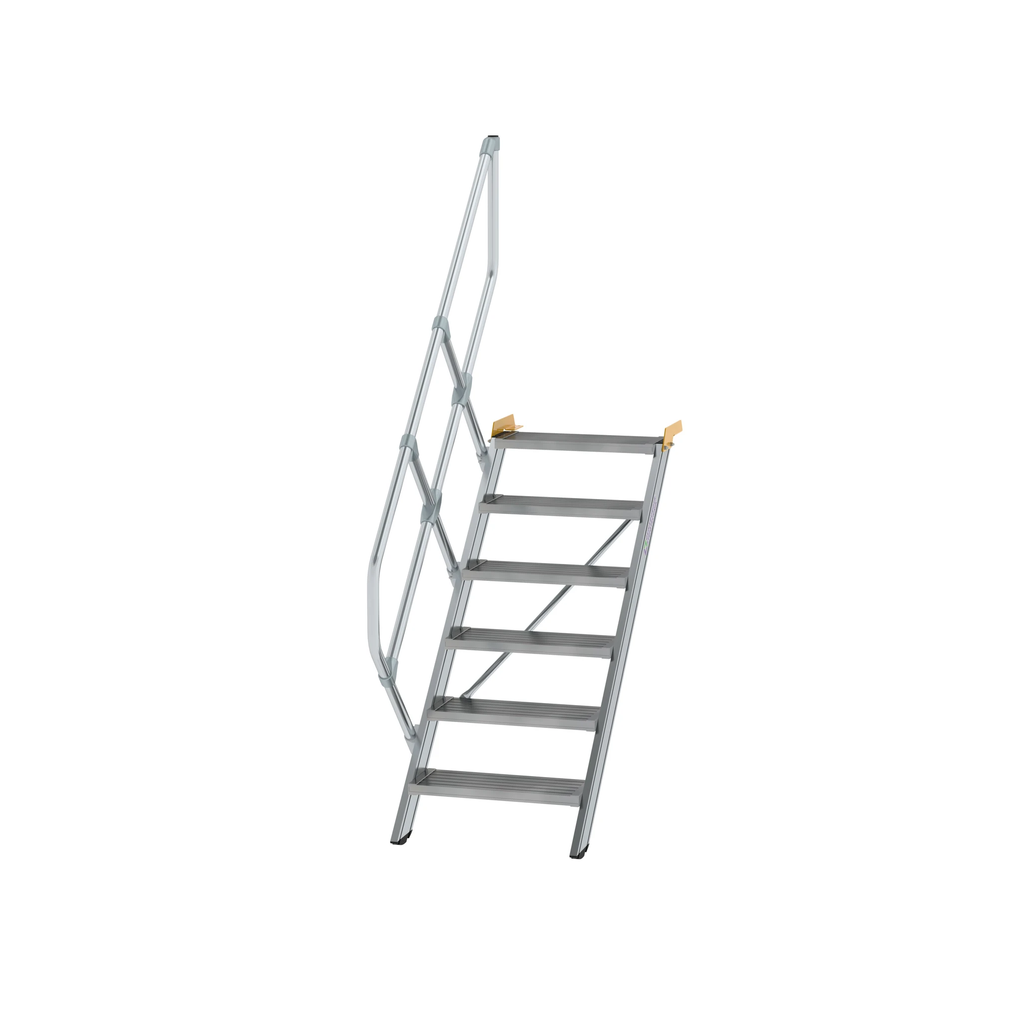 MUNK | Treppe 45° Stufenbreite 600 mm 6 Stufen Aluminium geriffelt