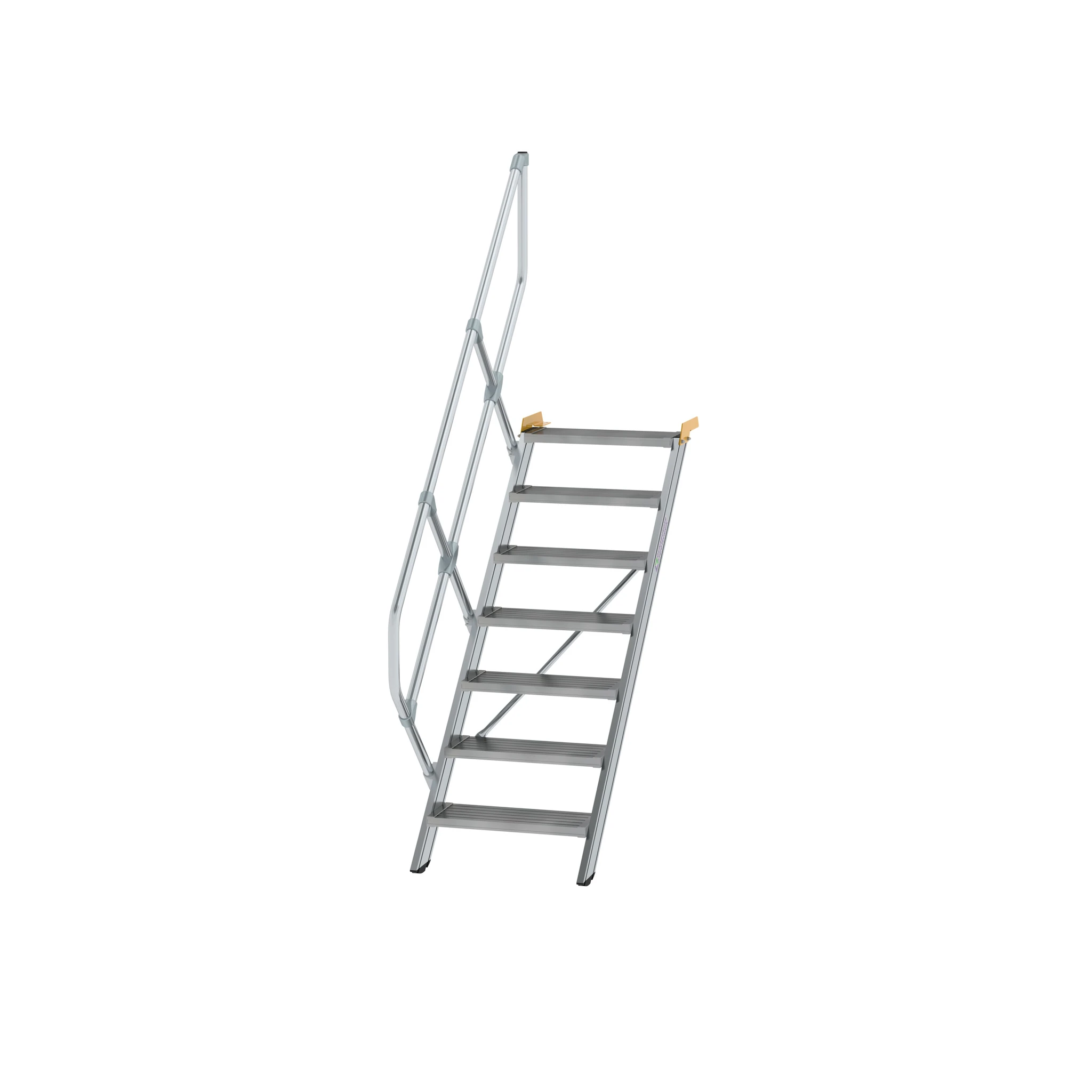 MUNK | Treppe 45° Stufenbreite 600 mm 7 Stufen Aluminium geriffelt