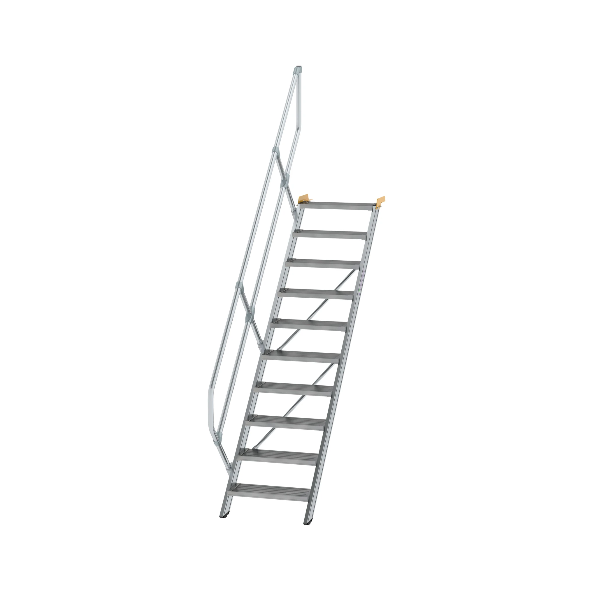MUNK | Treppe 45° Stufenbreite 600 mm 10 Stufen Aluminium geriffelt
