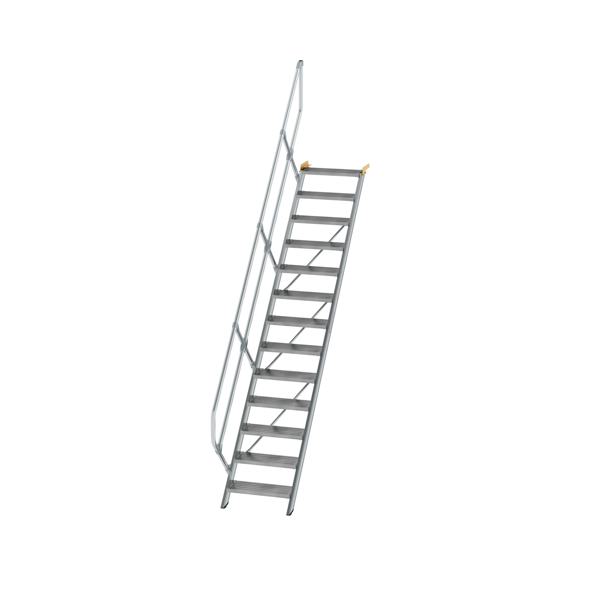 MUNK | Treppe 45° Stufenbreite 600 mm 13 Stufen Aluminium geriffelt
