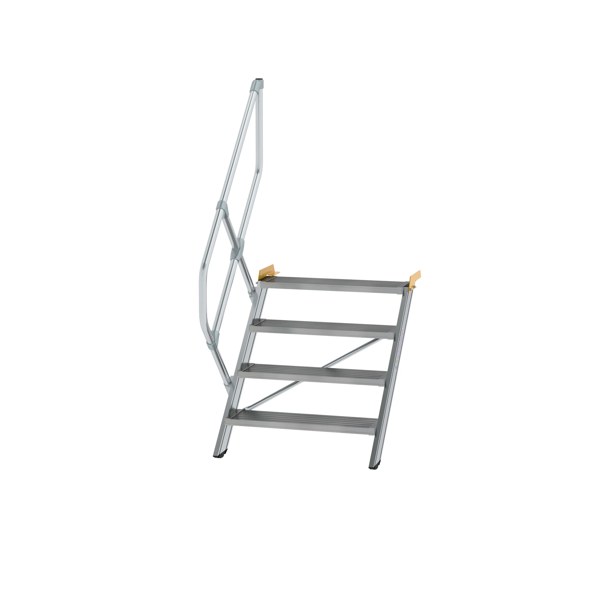 MUNK | Treppe 45° Stufenbreite 800 mm 4 Stufen Aluminium geriffelt