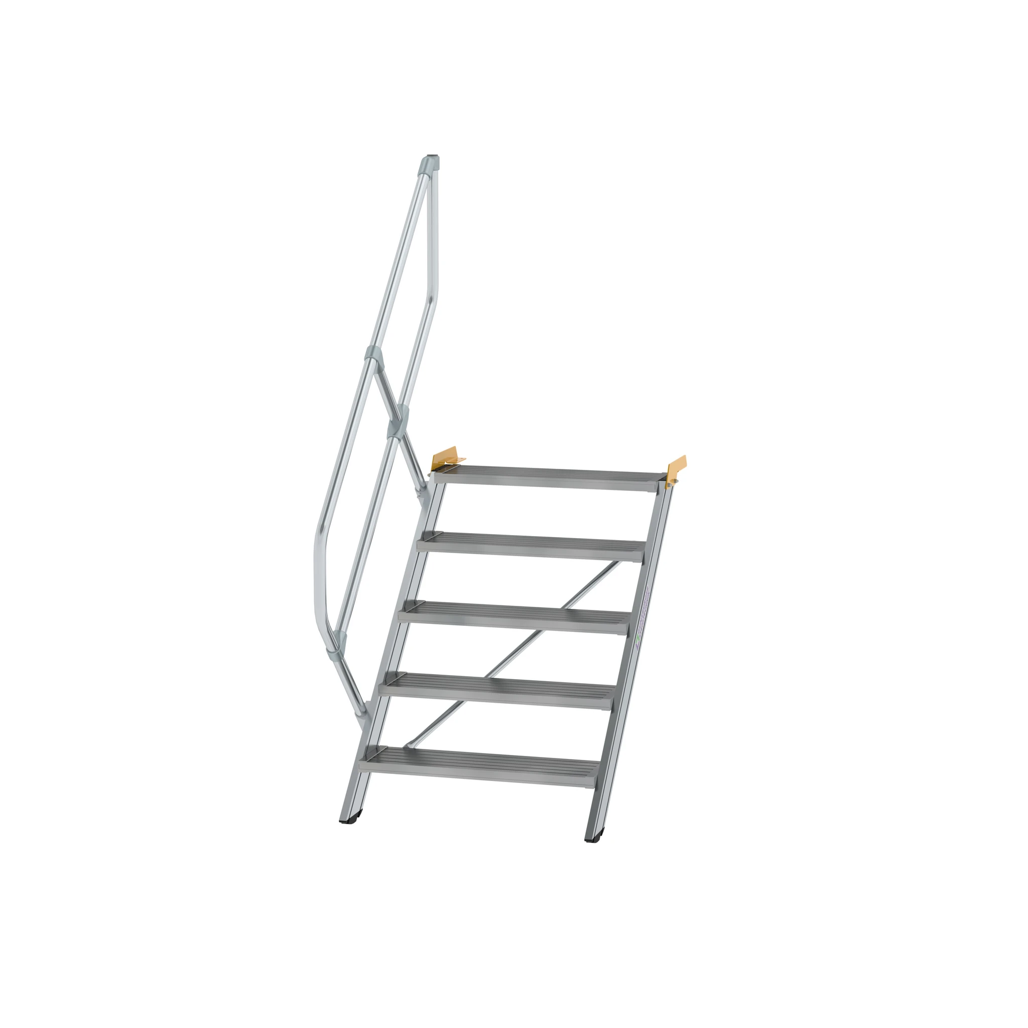 MUNK | Treppe 45° Stufenbreite 800 mm 5 Stufen Aluminium geriffelt