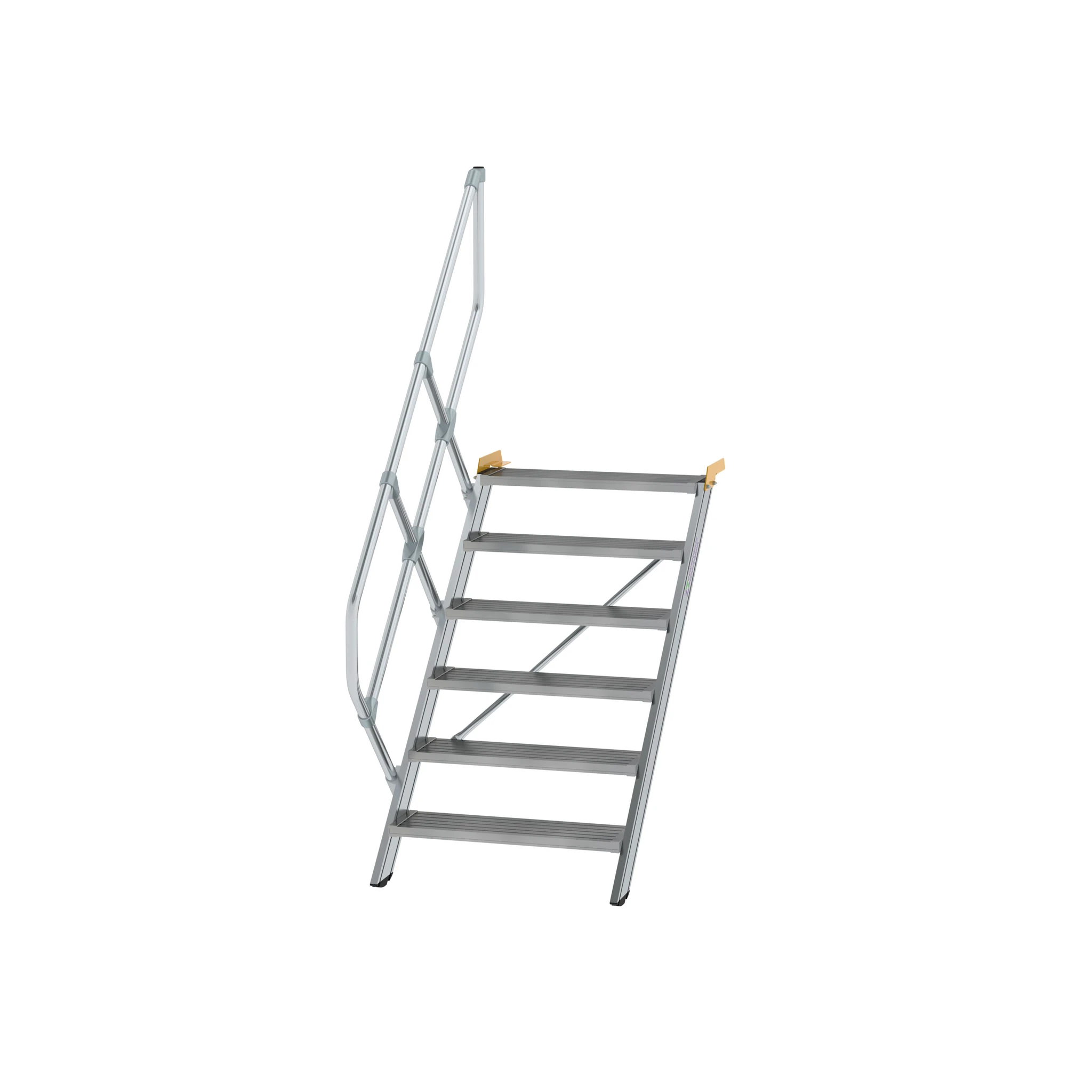 MUNK | Treppe 45° Stufenbreite 800 mm 6 Stufen Aluminium geriffelt