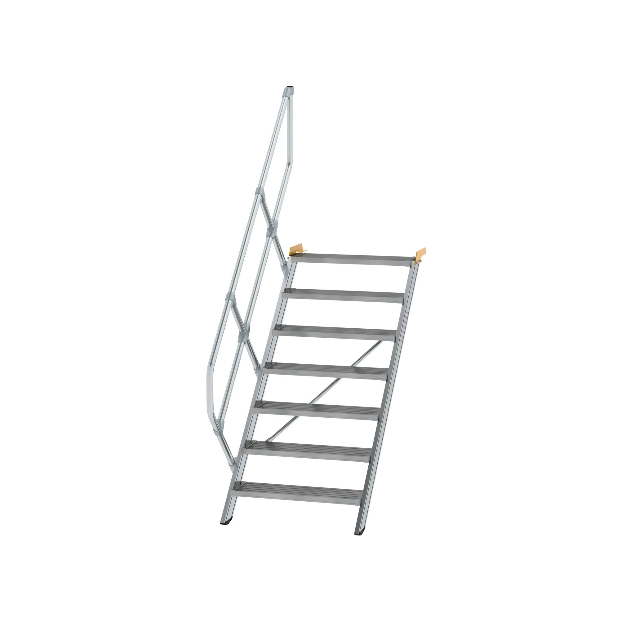 MUNK | Treppe 45° Stufenbreite 800 mm 7 Stufen Aluminium geriffelt
