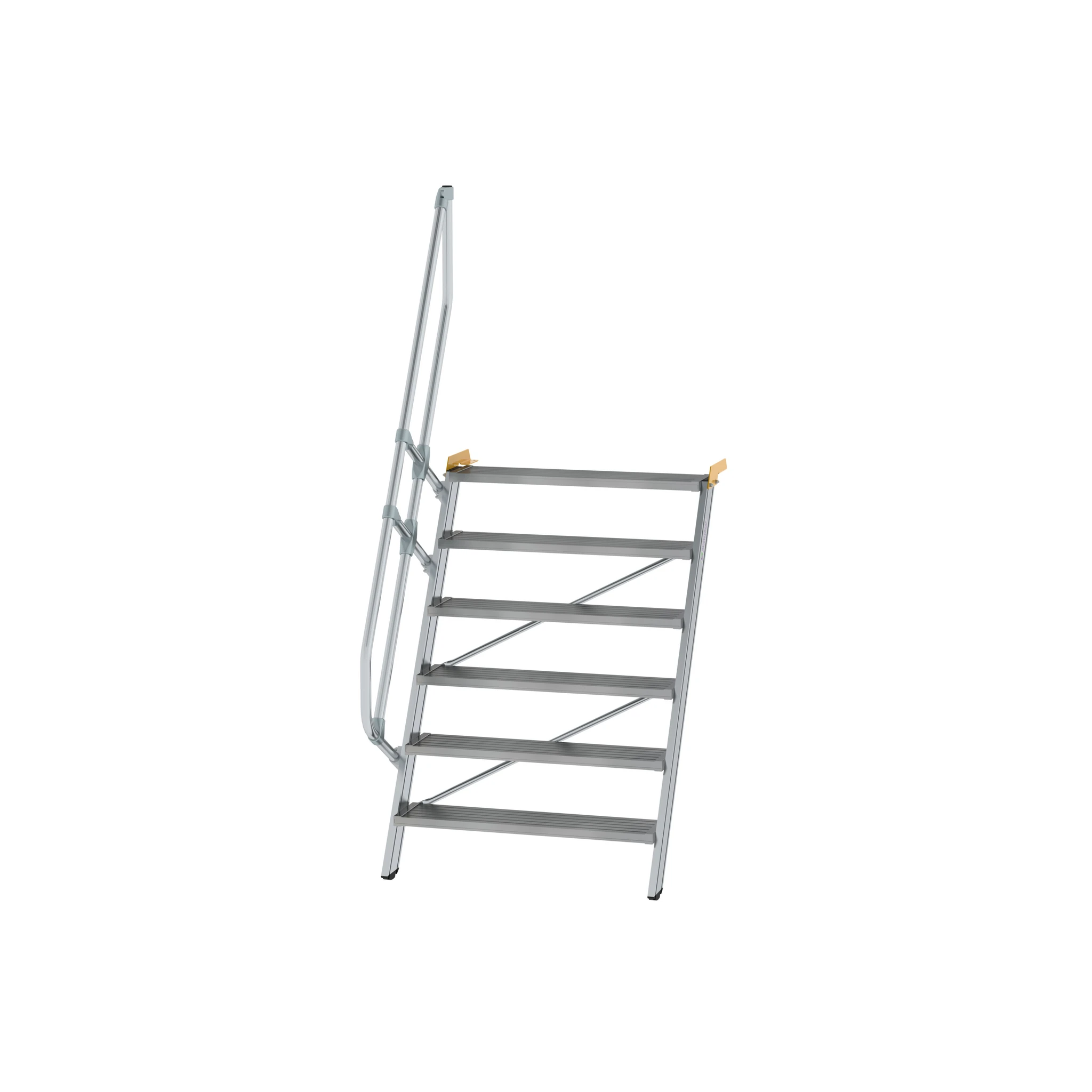 MUNK | Treppe 60° Stufenbreite 1000 mm 6 Stufen Aluminium geriffelt