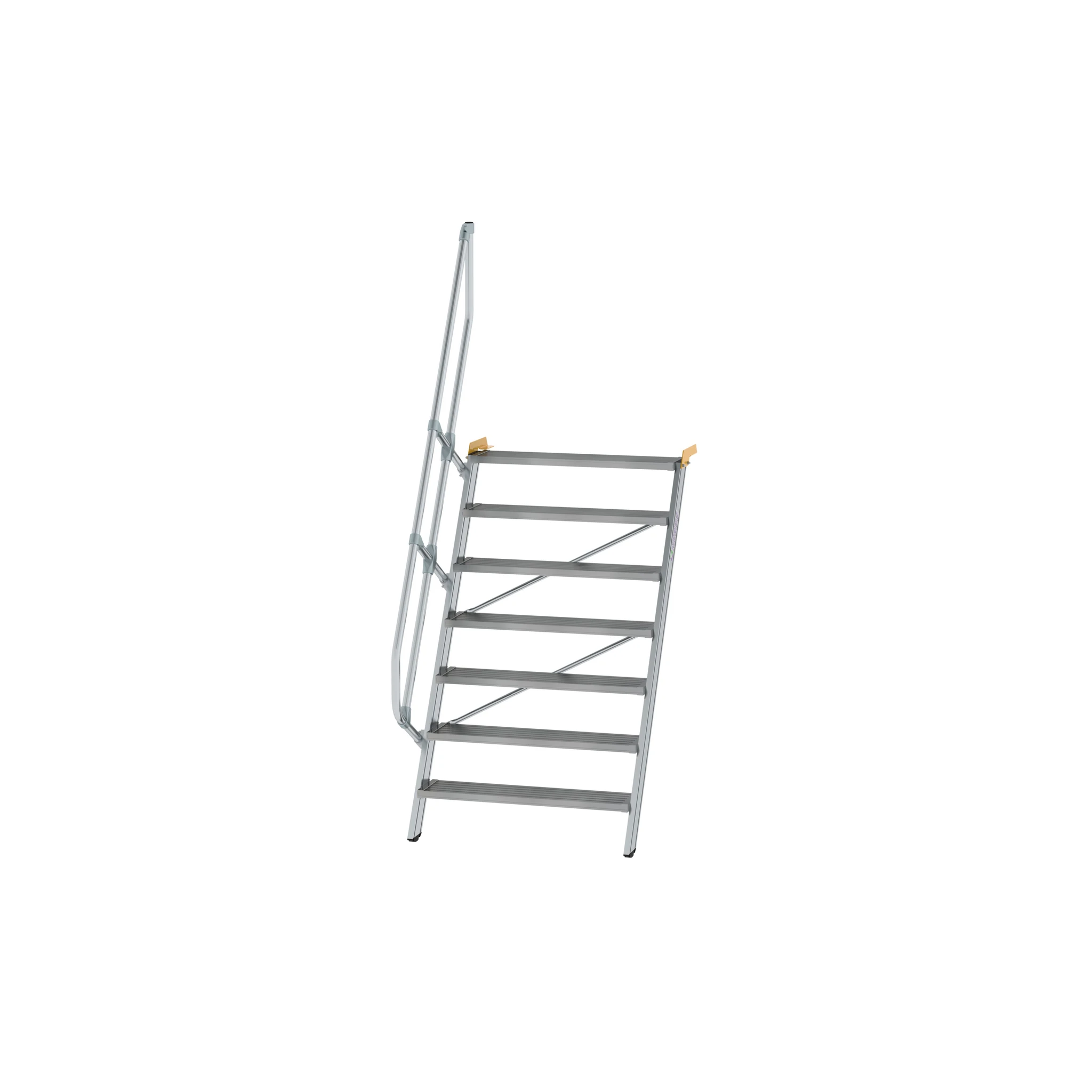 MUNK | Treppe 60° Stufenbreite 1000 mm 7 Stufen Aluminium geriffelt