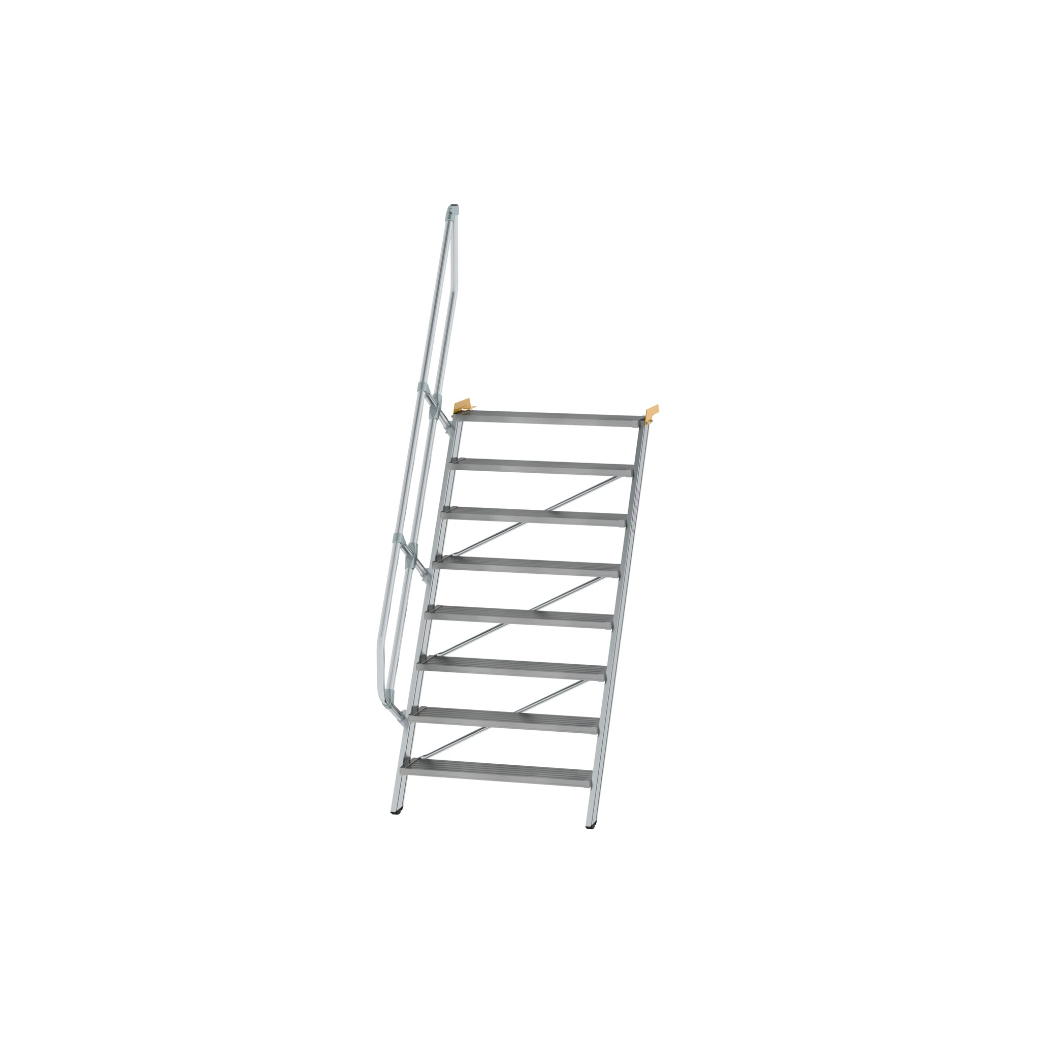 MUNK | Treppe 60° Stufenbreite 1000 mm 8 Stufen Aluminium geriffelt
