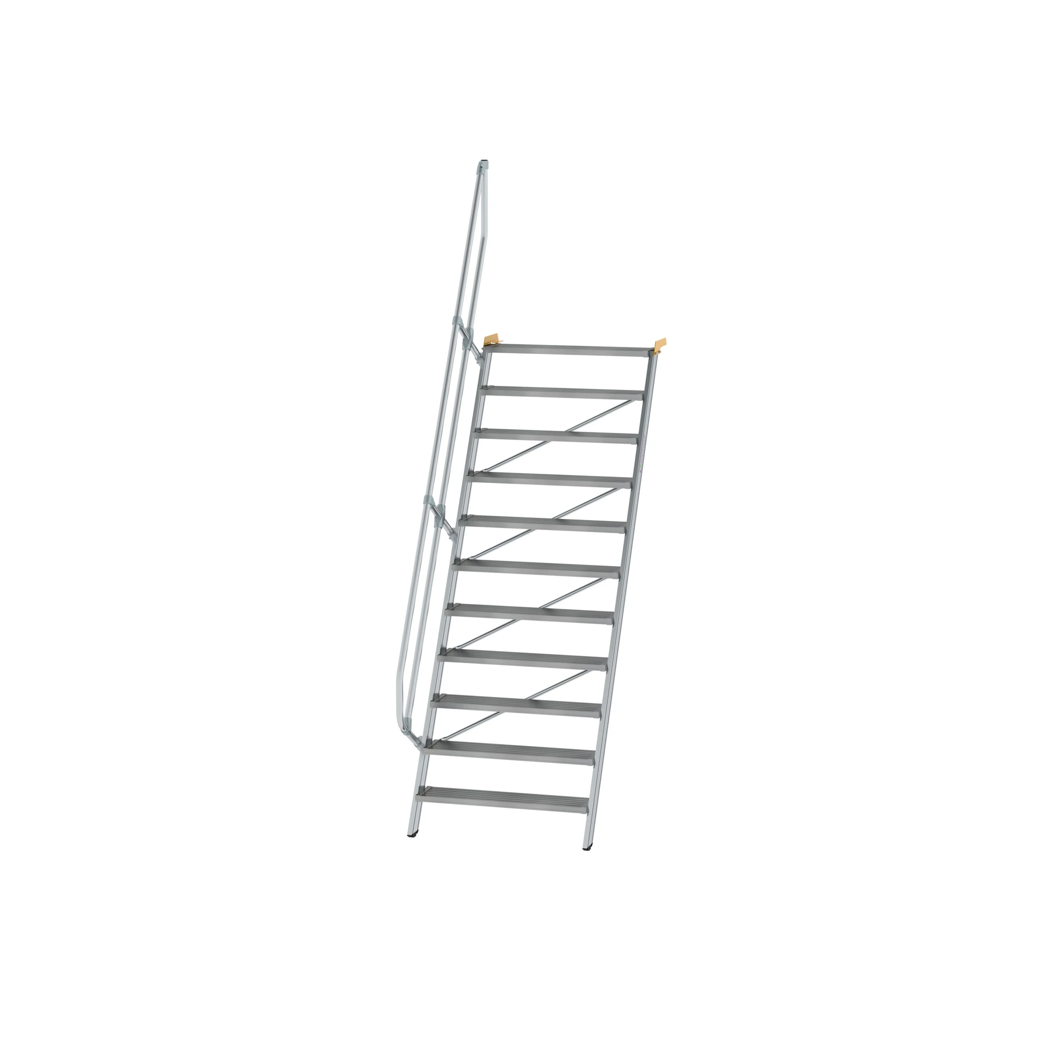 MUNK | Treppe 60° Stufenbreite 1000 mm 11 Stufen Aluminium geriffelt