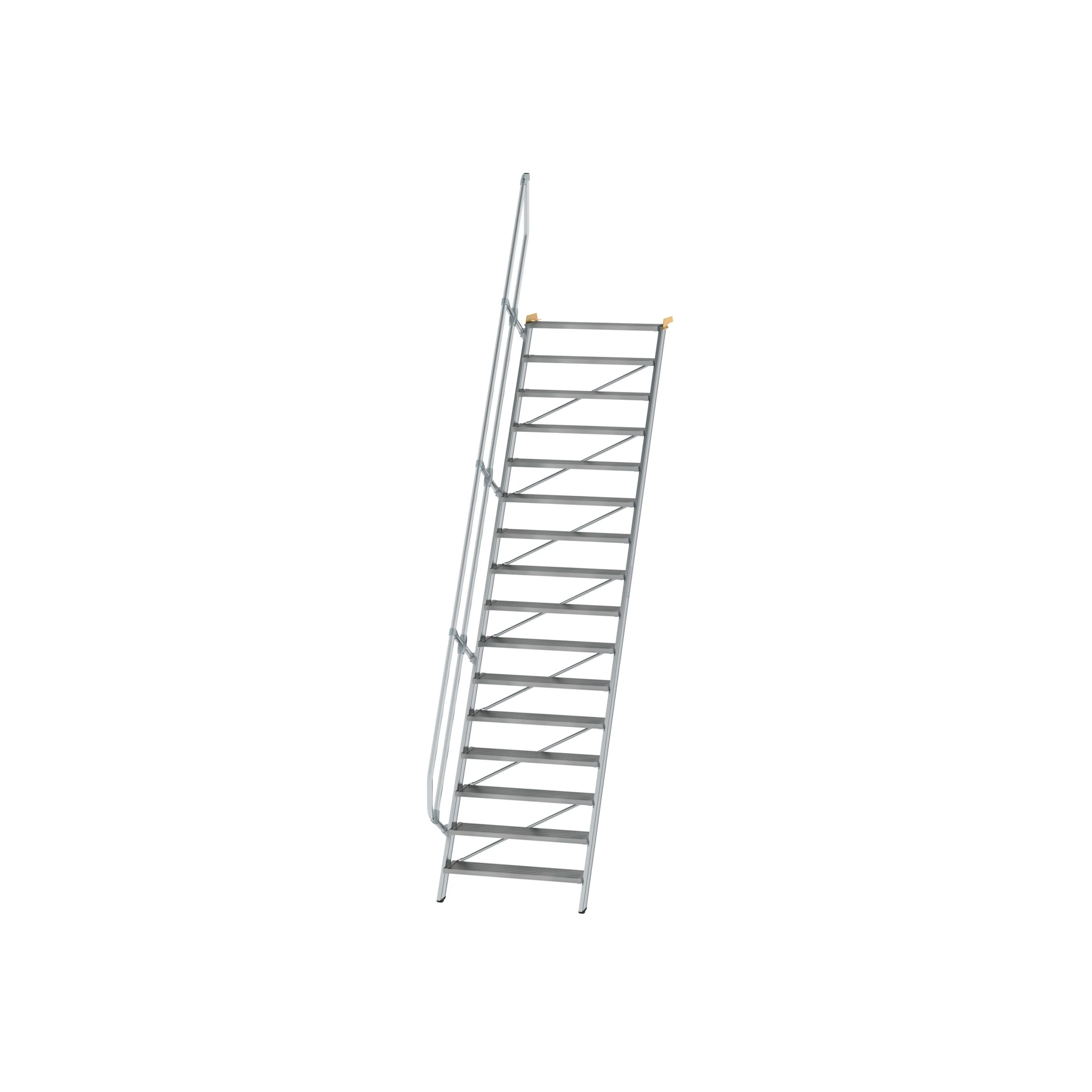 MUNK | Treppe 60° Stufenbreite 1000 mm 16 Stufen Aluminium geriffelt