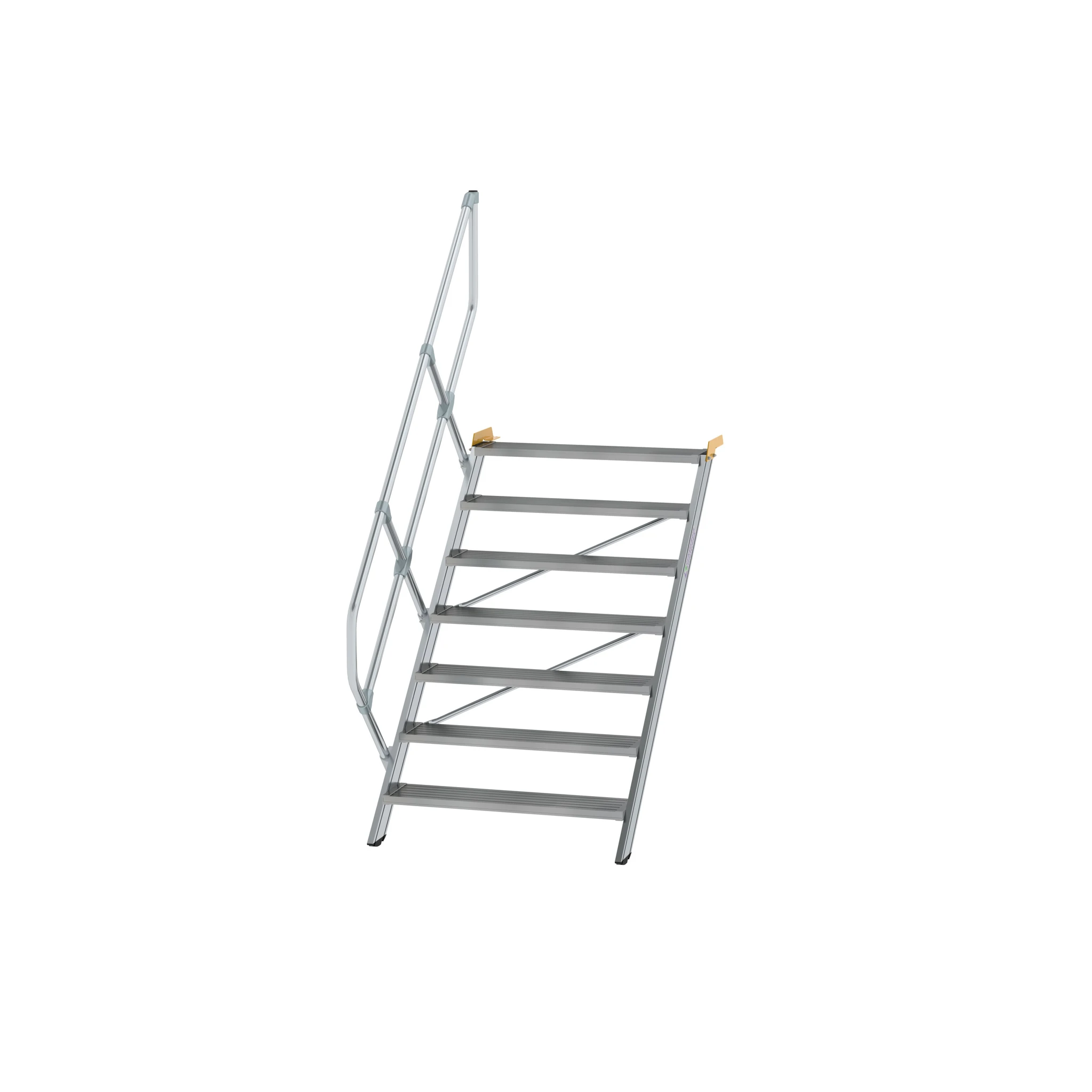 MUNK | Treppe 45° Stufenbreite 1000 mm 7 Stufen Aluminium geriffelt