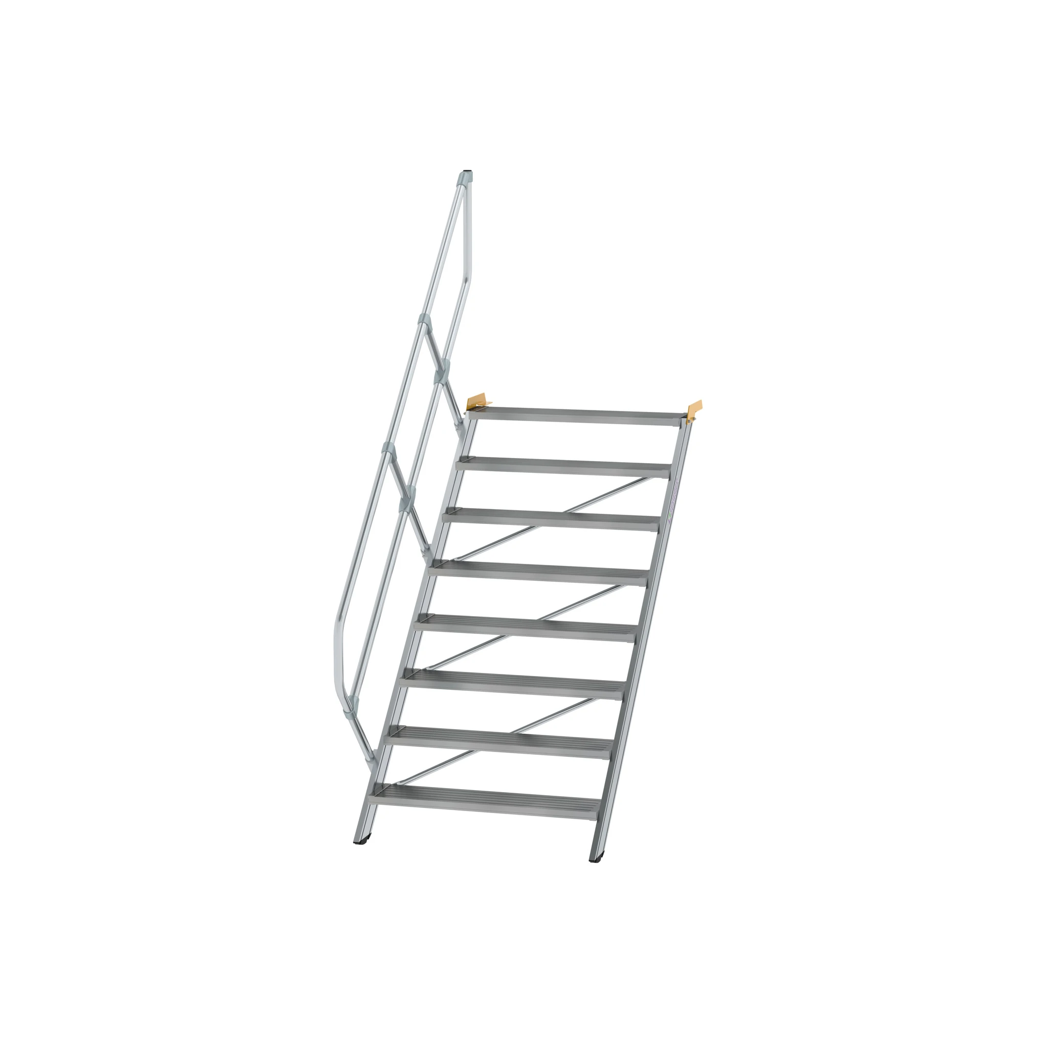 MUNK | Treppe 45° Stufenbreite 1000 mm 8 Stufen Aluminium geriffelt
