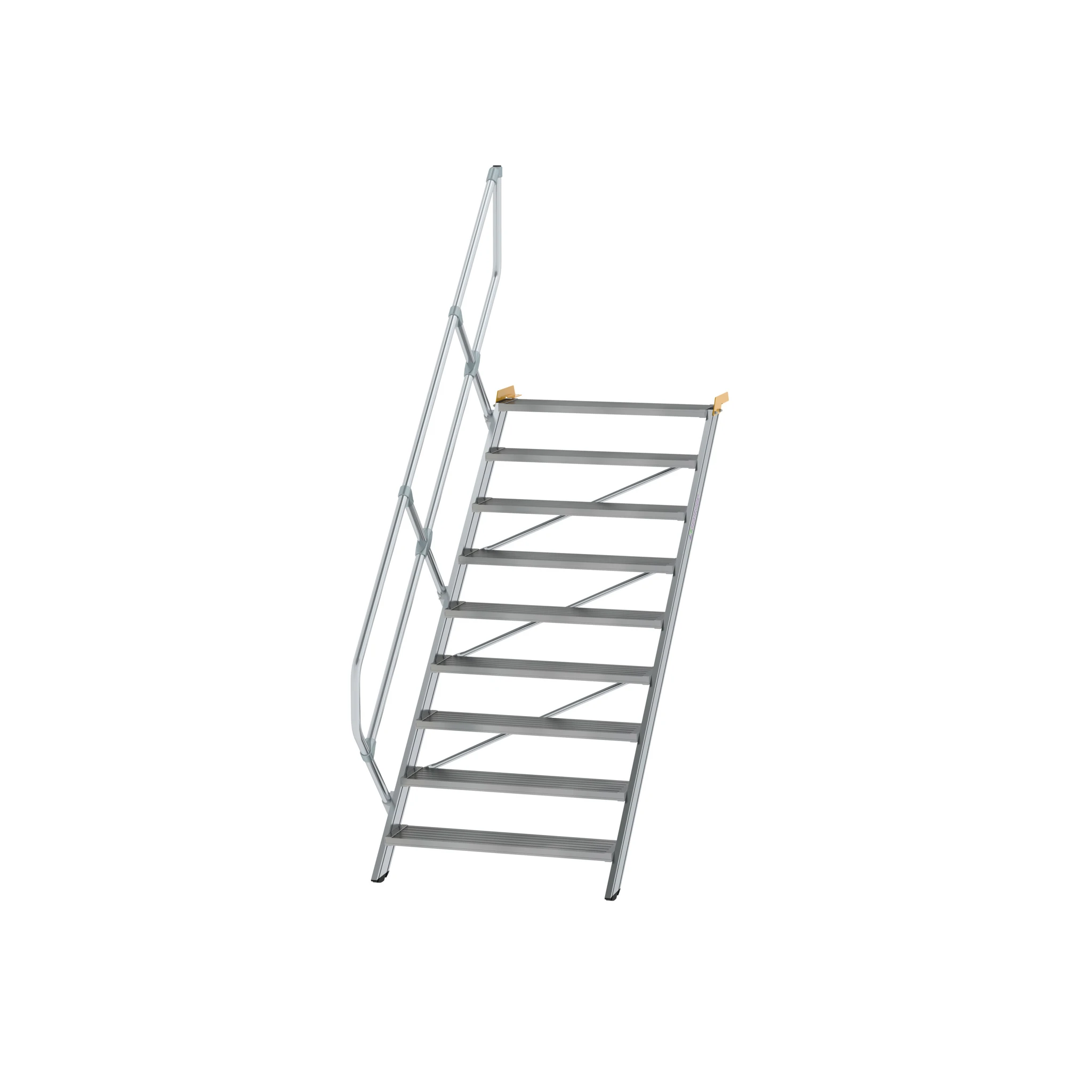 MUNK | Treppe 45° Stufenbreite 1000 mm 9 Stufen Aluminium geriffelt