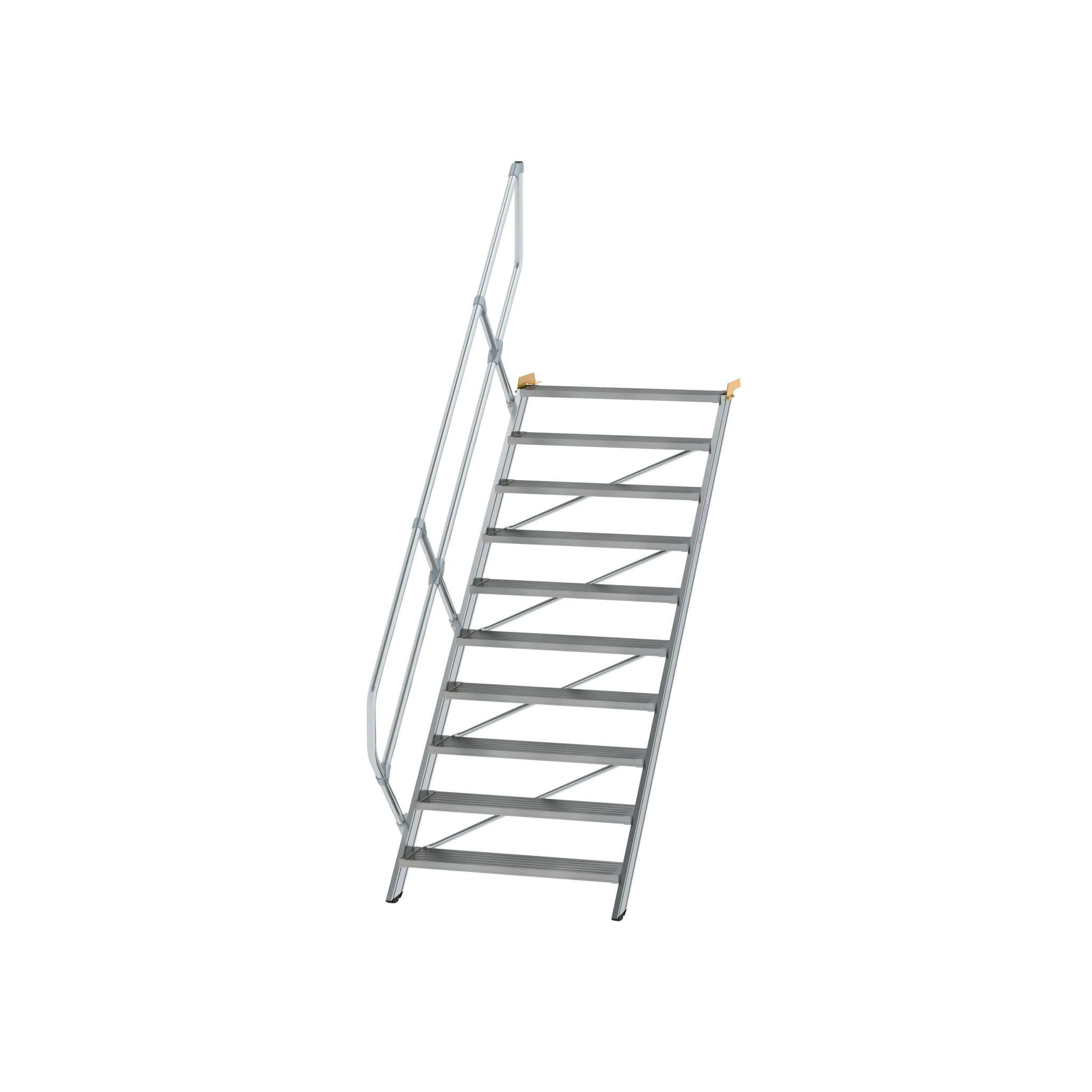 MUNK | Treppe 45° Stufenbreite 1000 mm 10 Stufen Aluminium geriffelt