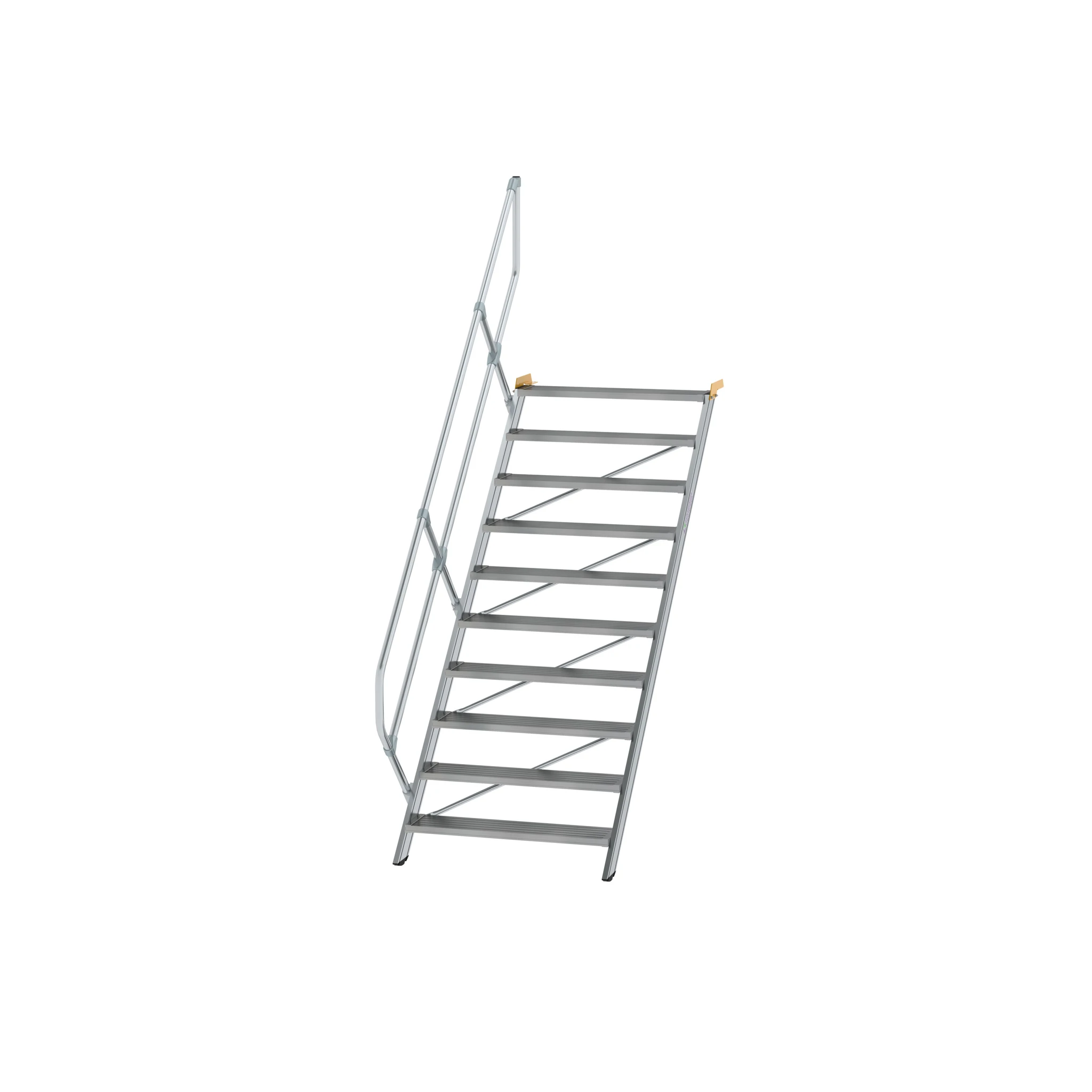 MUNK | Treppe 45° Stufenbreite 1000 mm 11 Stufen Aluminium geriffelt
