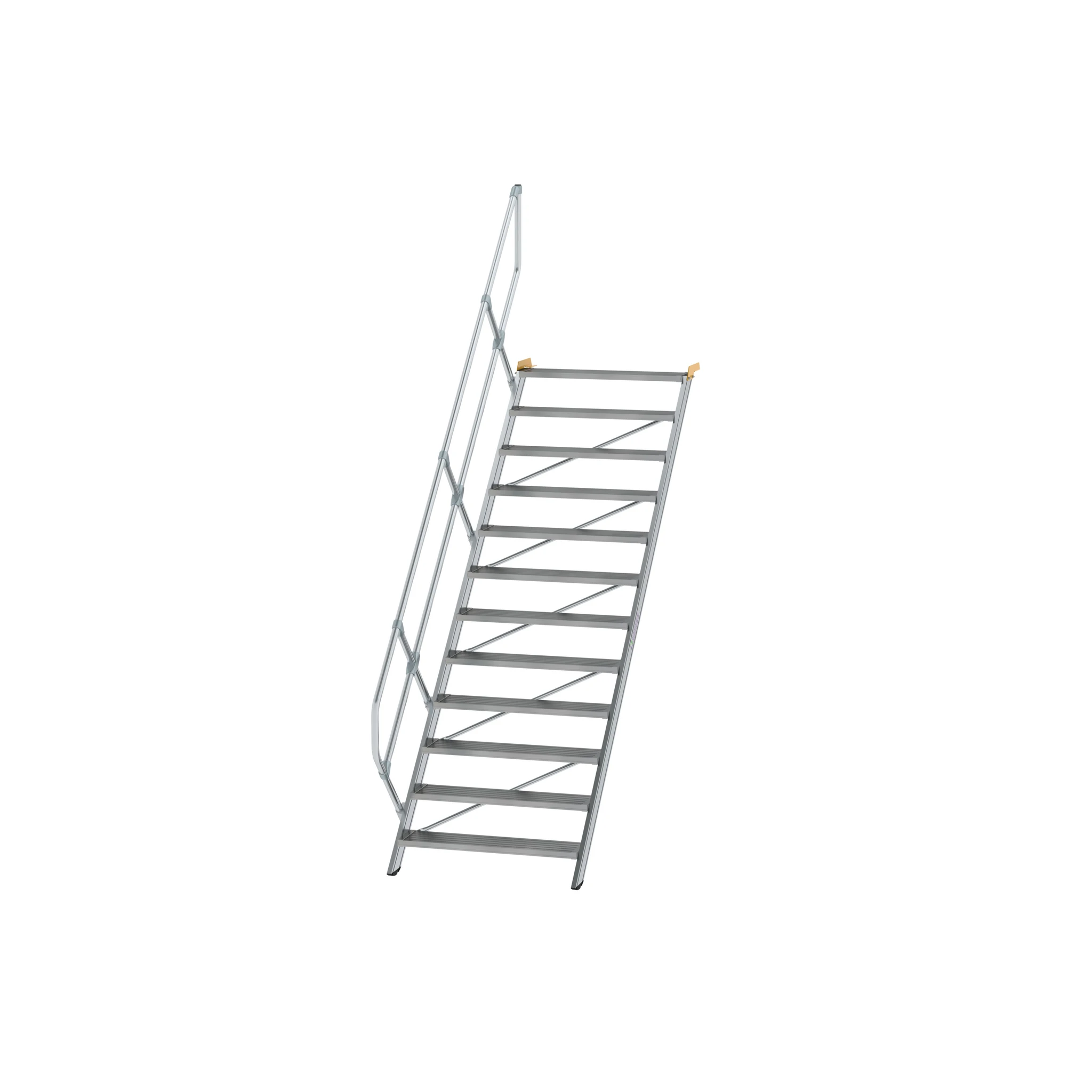 MUNK | Treppe 45° Stufenbreite 1000 mm 12 Stufen Aluminium geriffelt