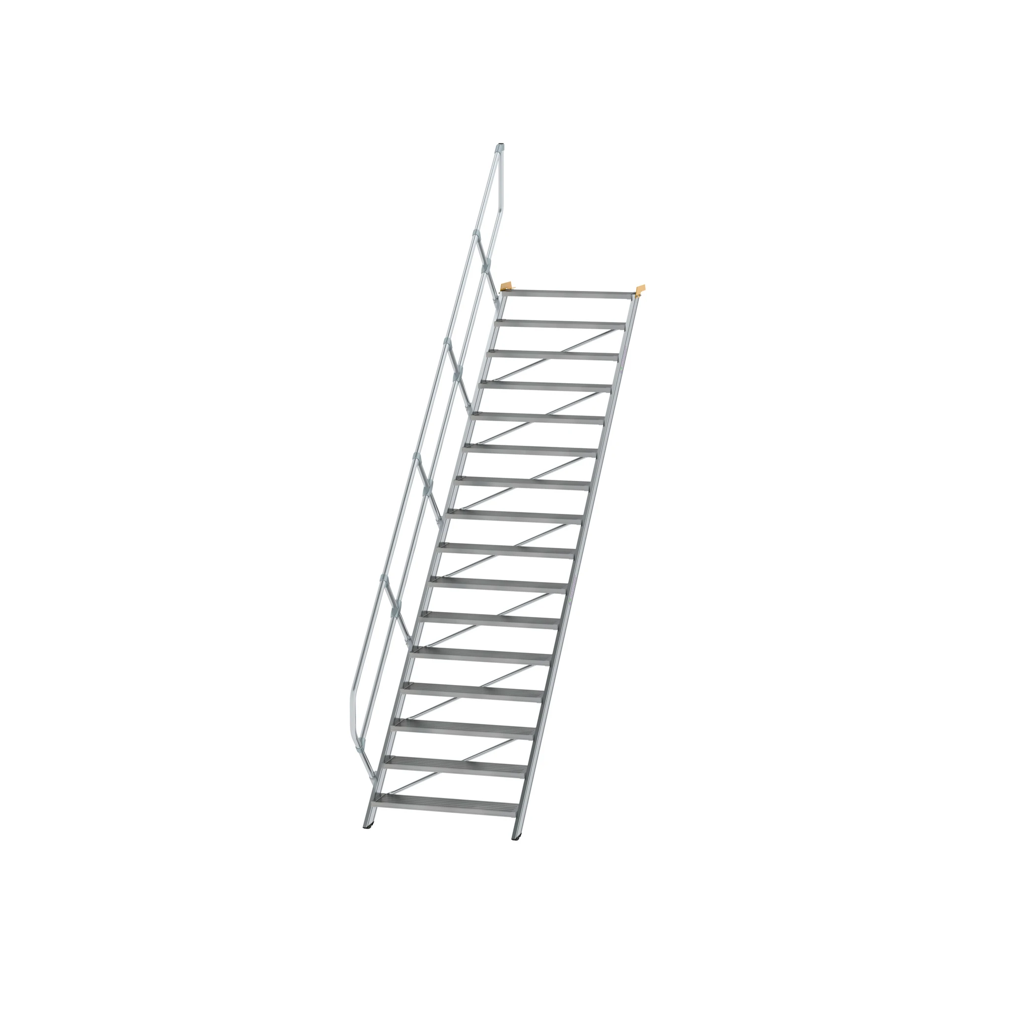 MUNK | Treppe 45° Stufenbreite 1000 mm 16 Stufen Aluminium geriffelt