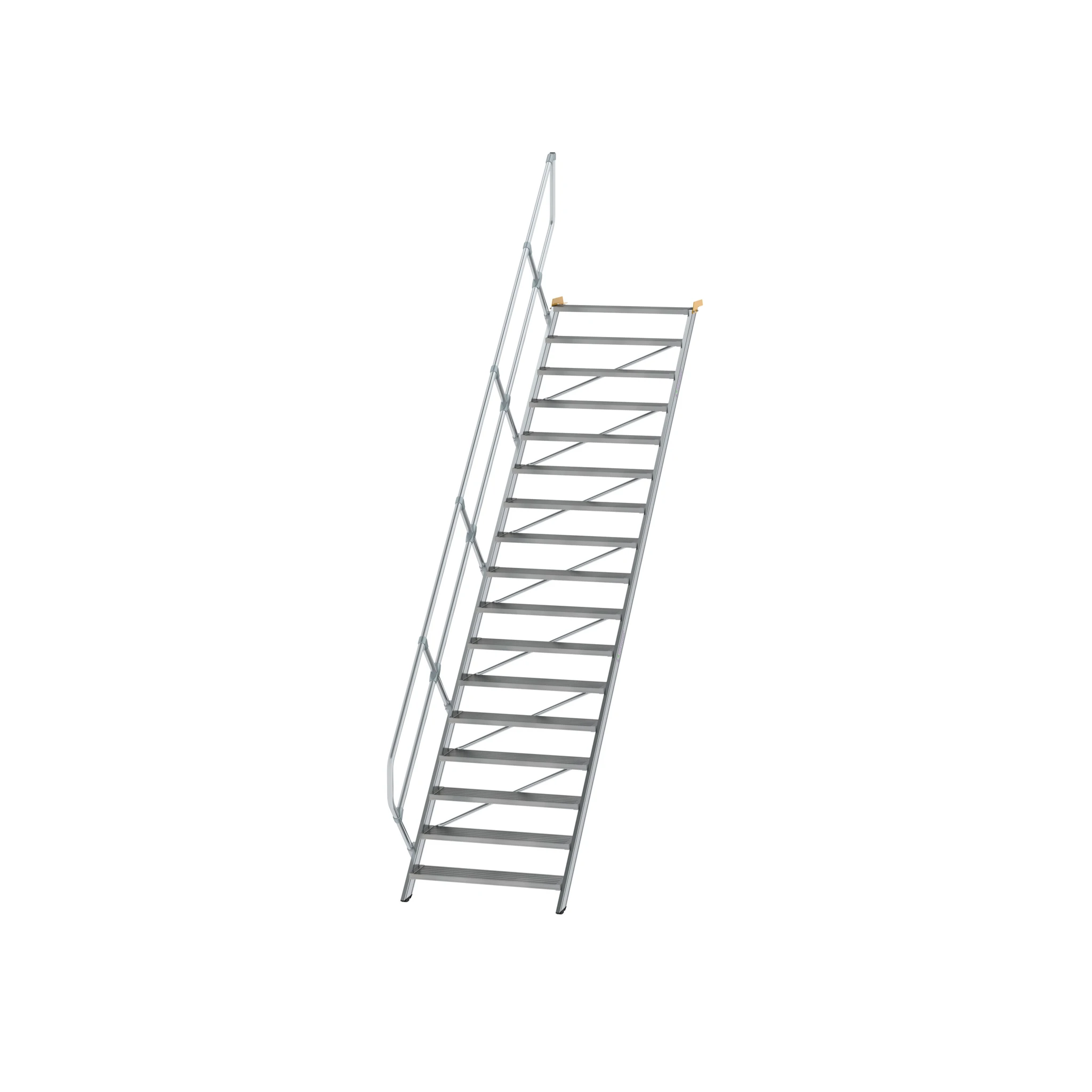 MUNK | Treppe 45° Stufenbreite 1000 mm 17 Stufen Aluminium geriffelt