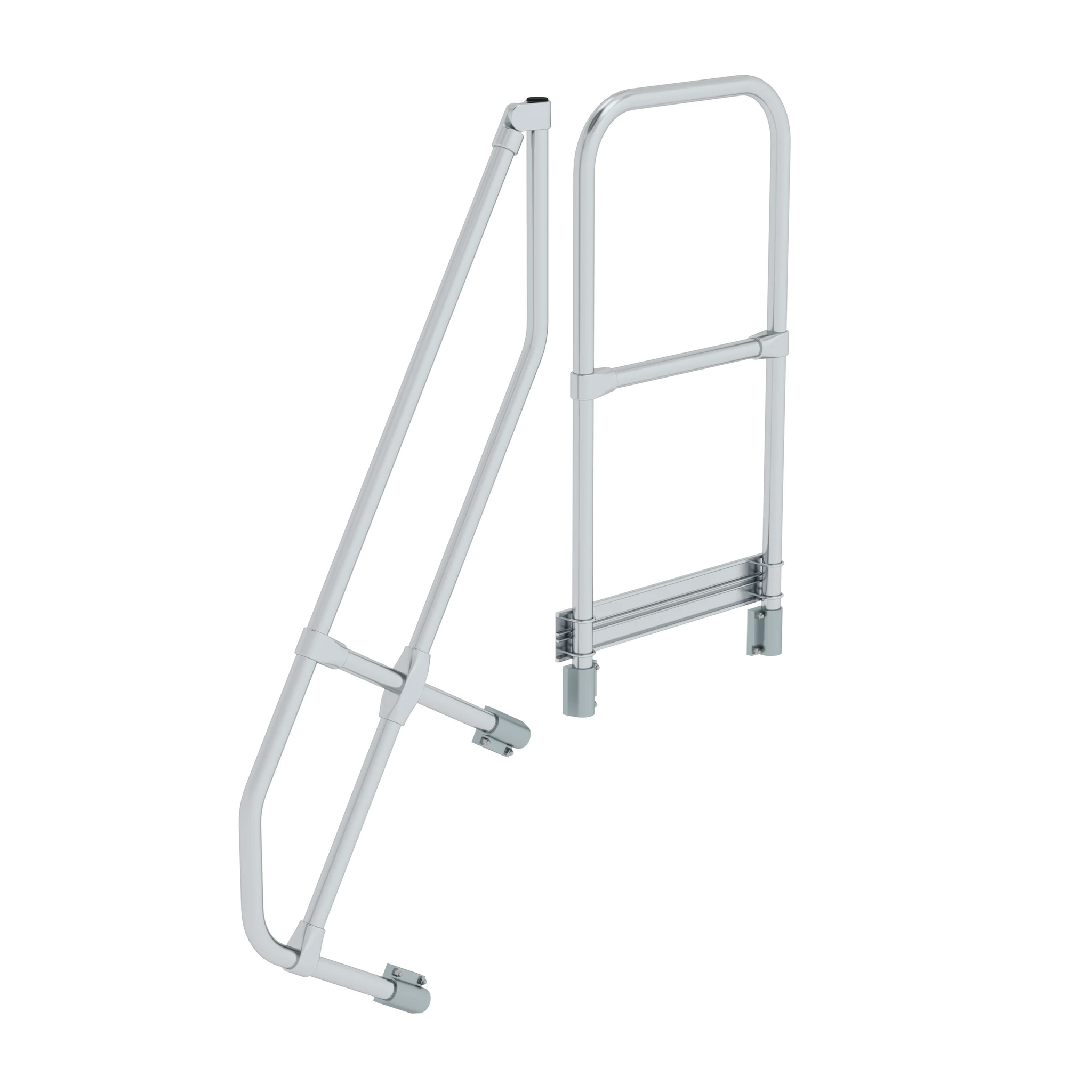 MUNK | Zweiter Handlauf für Treppe mit Plattform 60° 4 Stufen