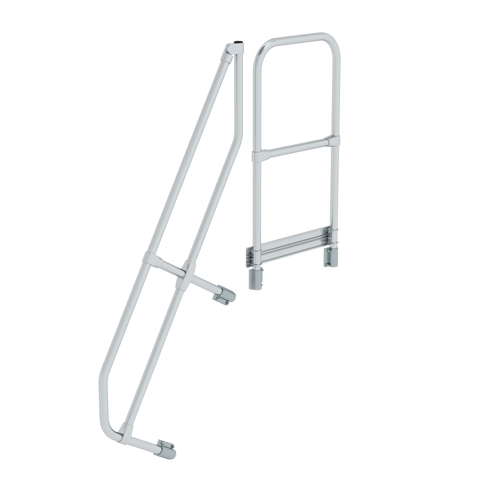 MUNK | Zweiter Handlauf für Treppe mit Plattform 60° 5 Stufen