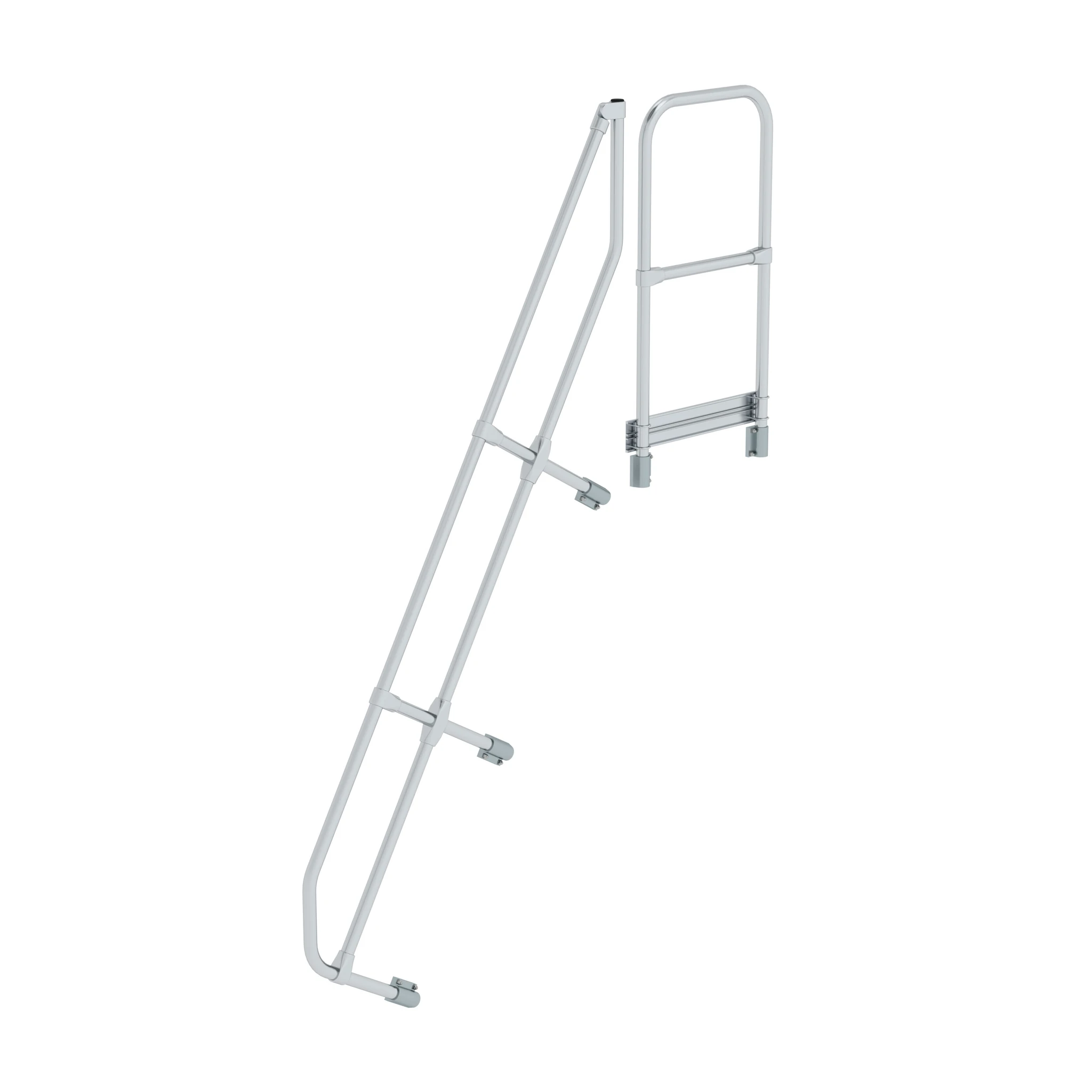 MUNK | Zweiter Handlauf für Treppe mit Plattform 60° 8 Stufen