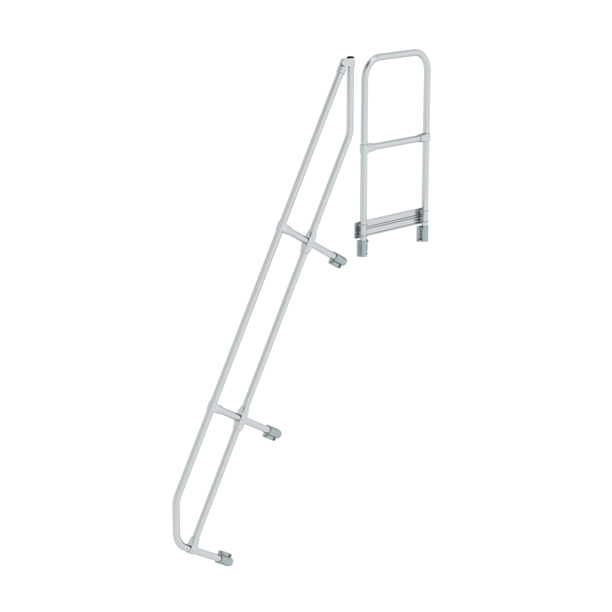 MUNK | Zweiter Handlauf für Treppe mit Plattform 60° 9 Stufen