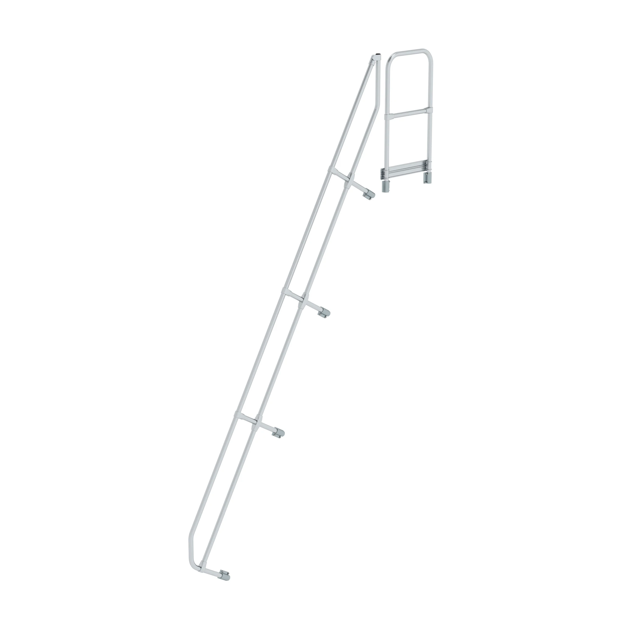 MUNK | Zweiter Handlauf für Treppe mit Plattform 60° 15 Stufen