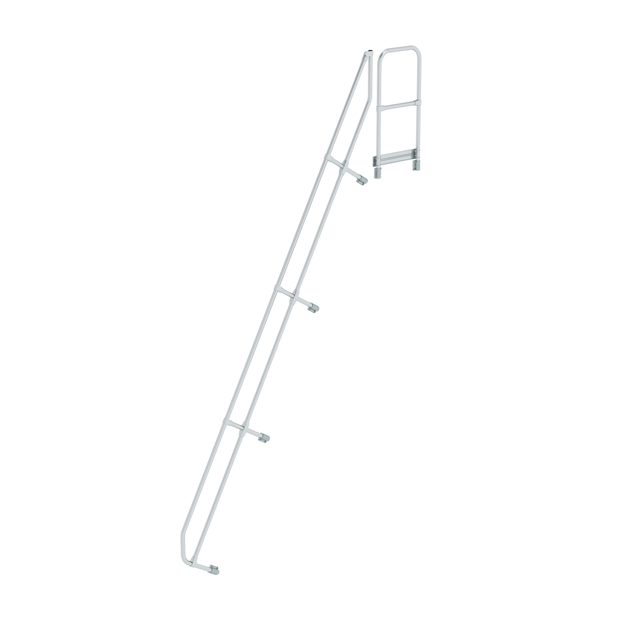 MUNK | Zweiter Handlauf für Treppe mit Plattform 60° 16 Stufen