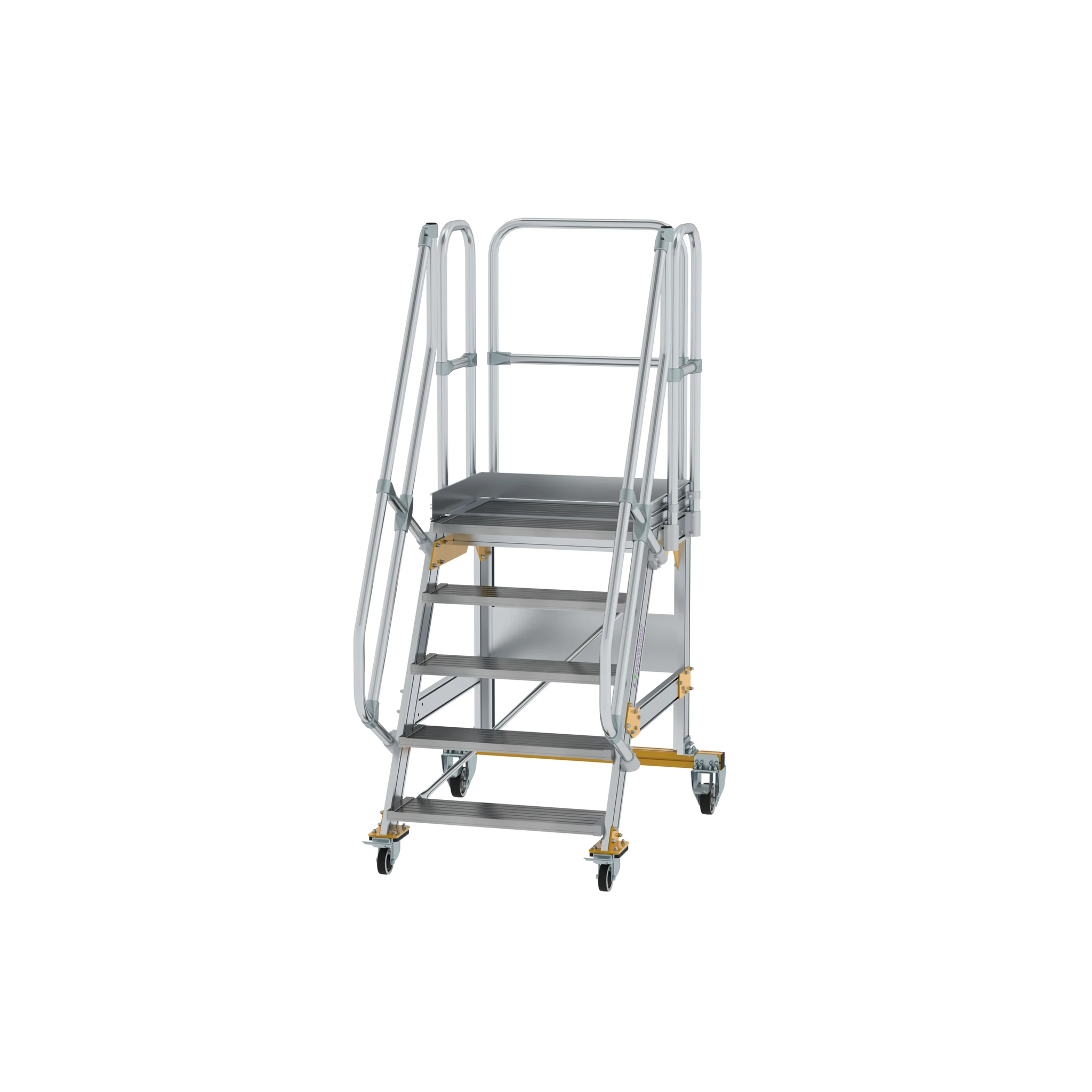 MUNK | Plattformtreppe fahrbar 60° Stufenbreite 800 mm 5 Stufen