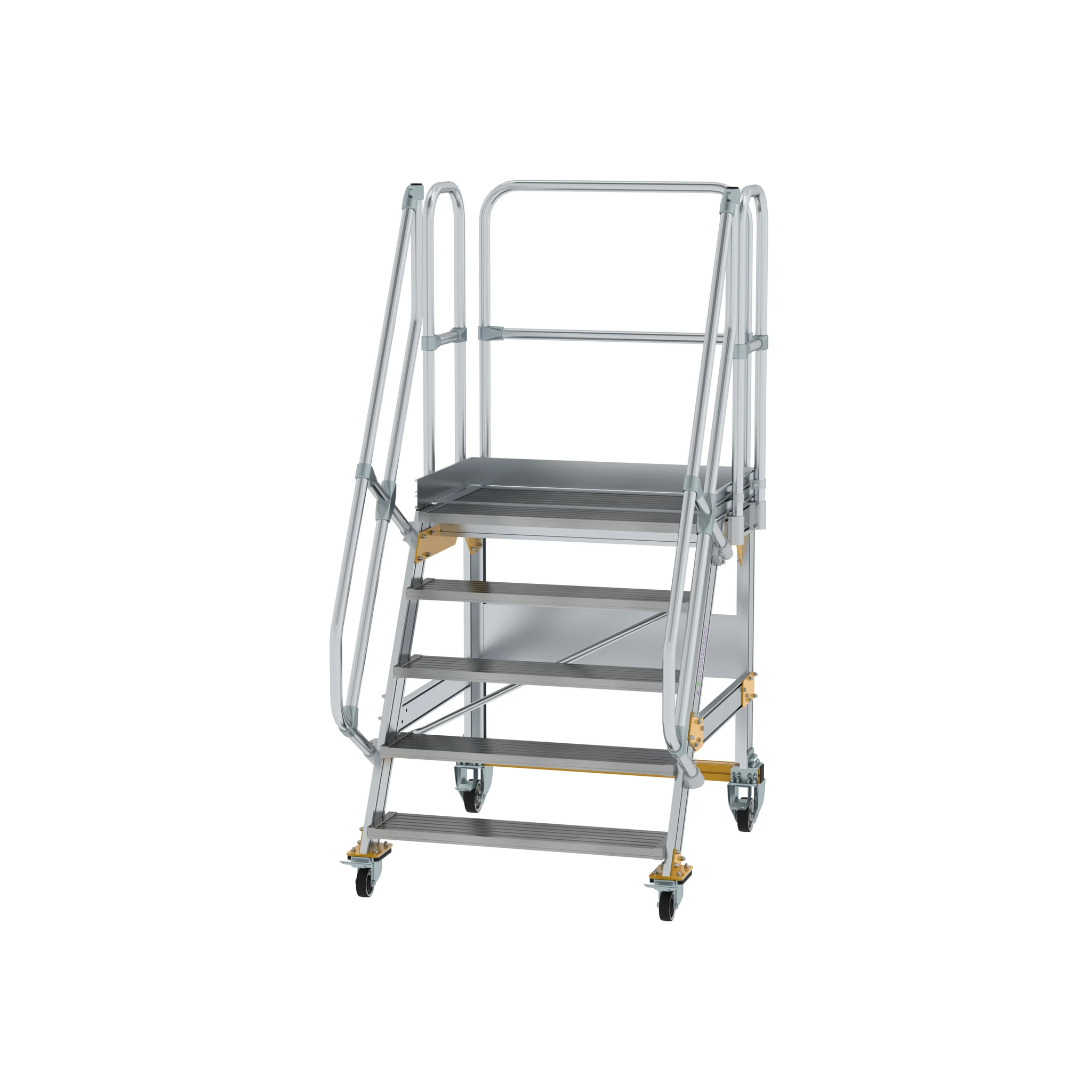 MUNK | Plattformtreppe fahrbar 60° Stufenbreite 1000 mm 5 Stufen