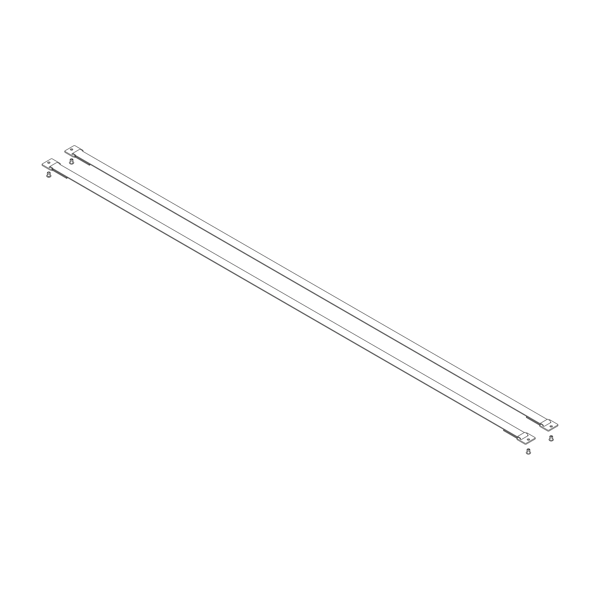 MUNK | Spreizsicherung Gurtband 1685 mm mit Befestigungsplatten 1 Satz = 2 Stück, inkl. Nieten