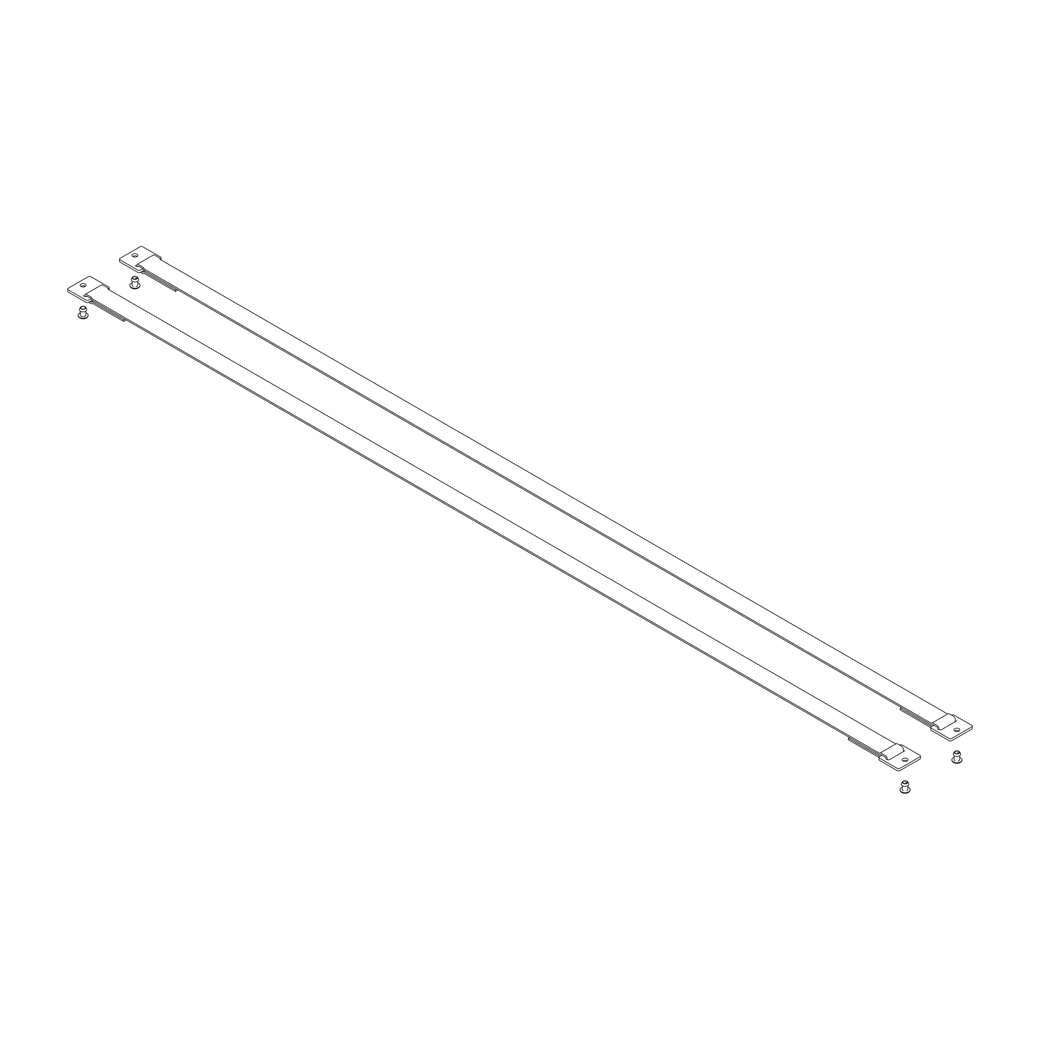 MUNK | Spreizsicherung Gurtband 1268 mm mit Befestigungsplatten 1 Satz = 2 Stück, inkl. Nieten