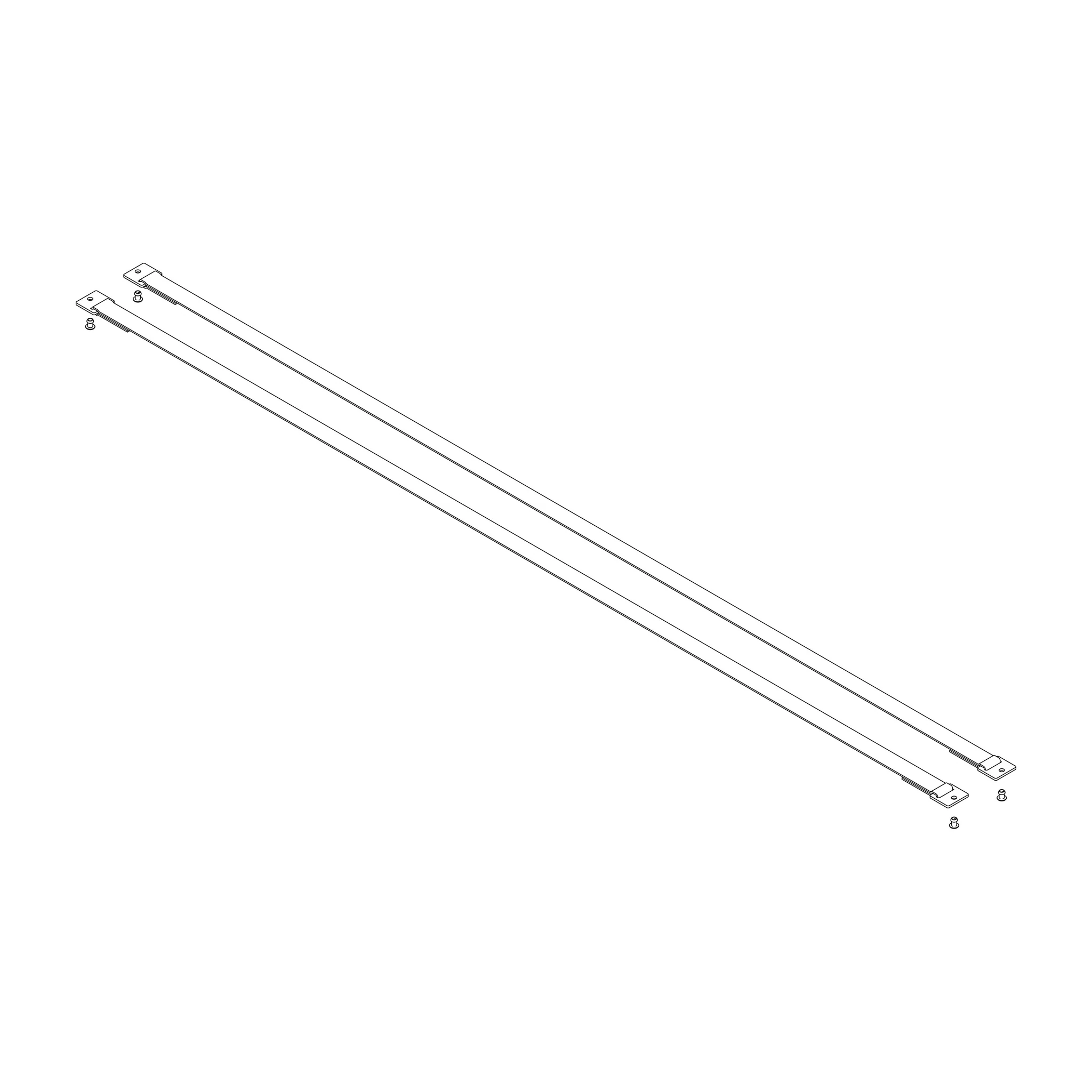 MUNK | Spreizsicherung Gurtband 1450 mm mit Befestigungsplatten 1 Satz = 2 Stück, inkl. Nieten