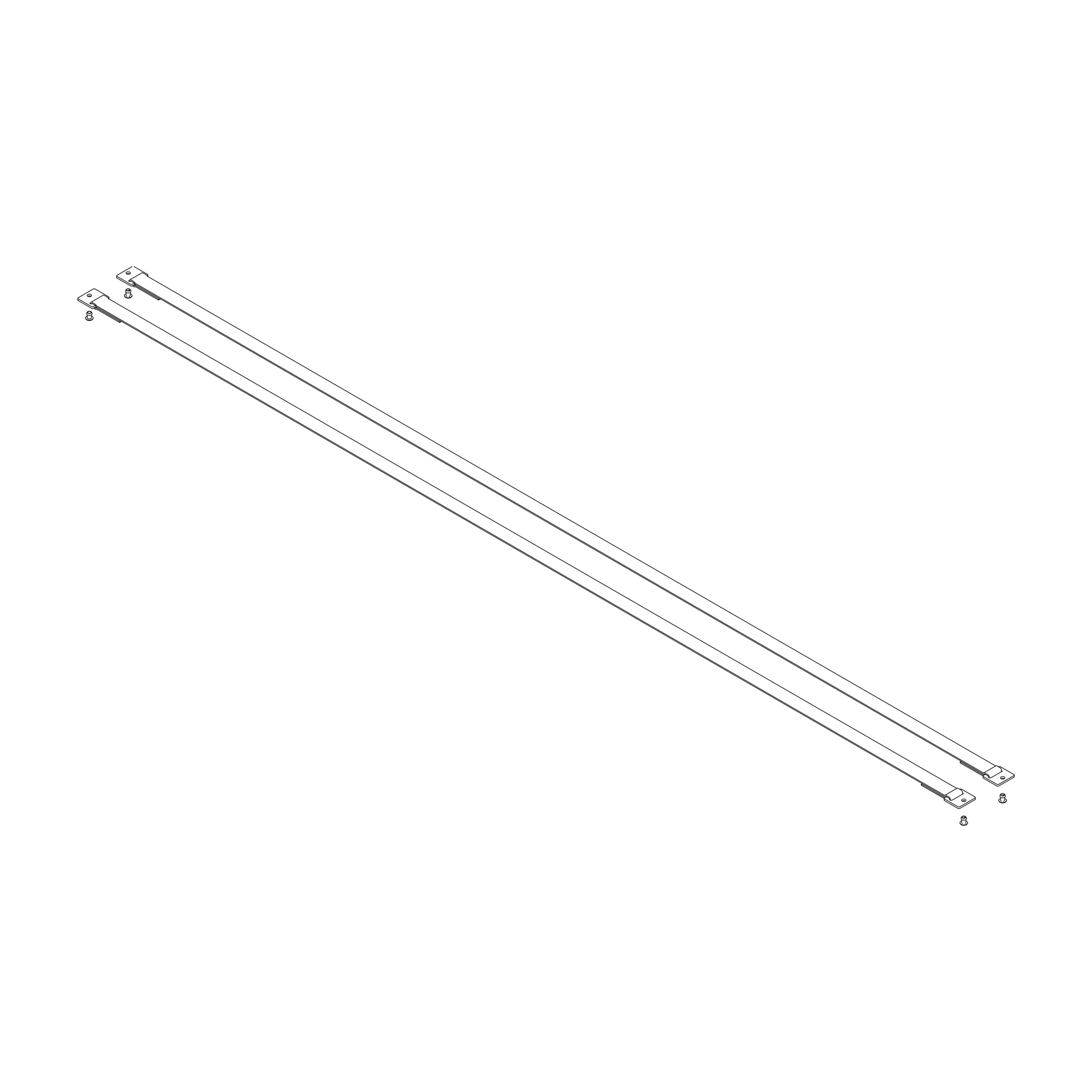 MUNK | Spreizsicherung Gurtband 1800 mm mit Befestigungsplatten 1 Satz = 2 Stück, inkl. Nieten
