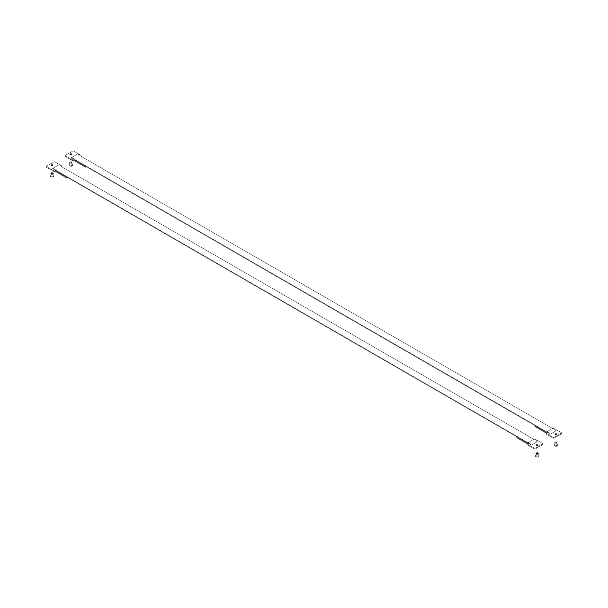 MUNK | Spreizsicherung Gurtband 2070 mm mit Befestigungsplatten 1 Satz = 2 Stück, inkl. Nieten