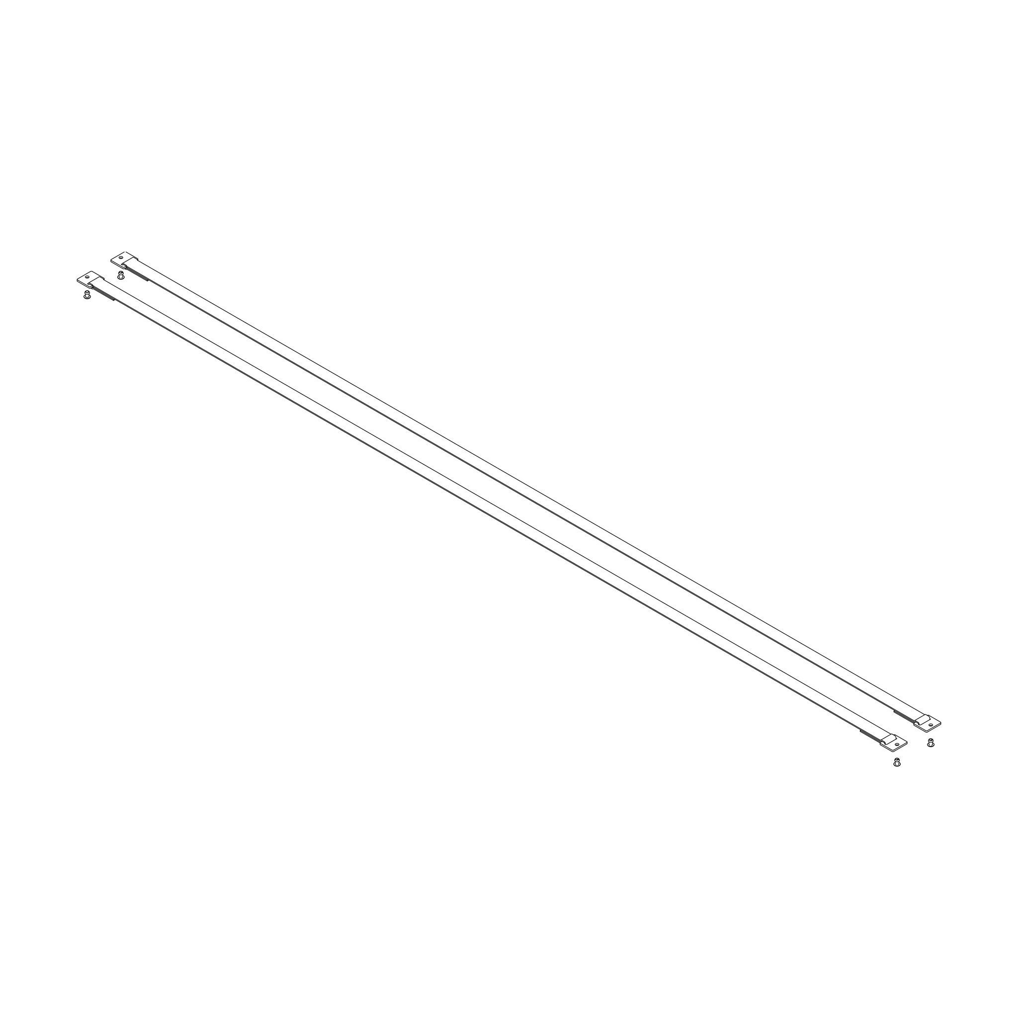 MUNK | Spreizsicherung Gurtband 1920 mm mit Befestigungsplatten 1 Satz = 2 Stück, inkl. Nieten