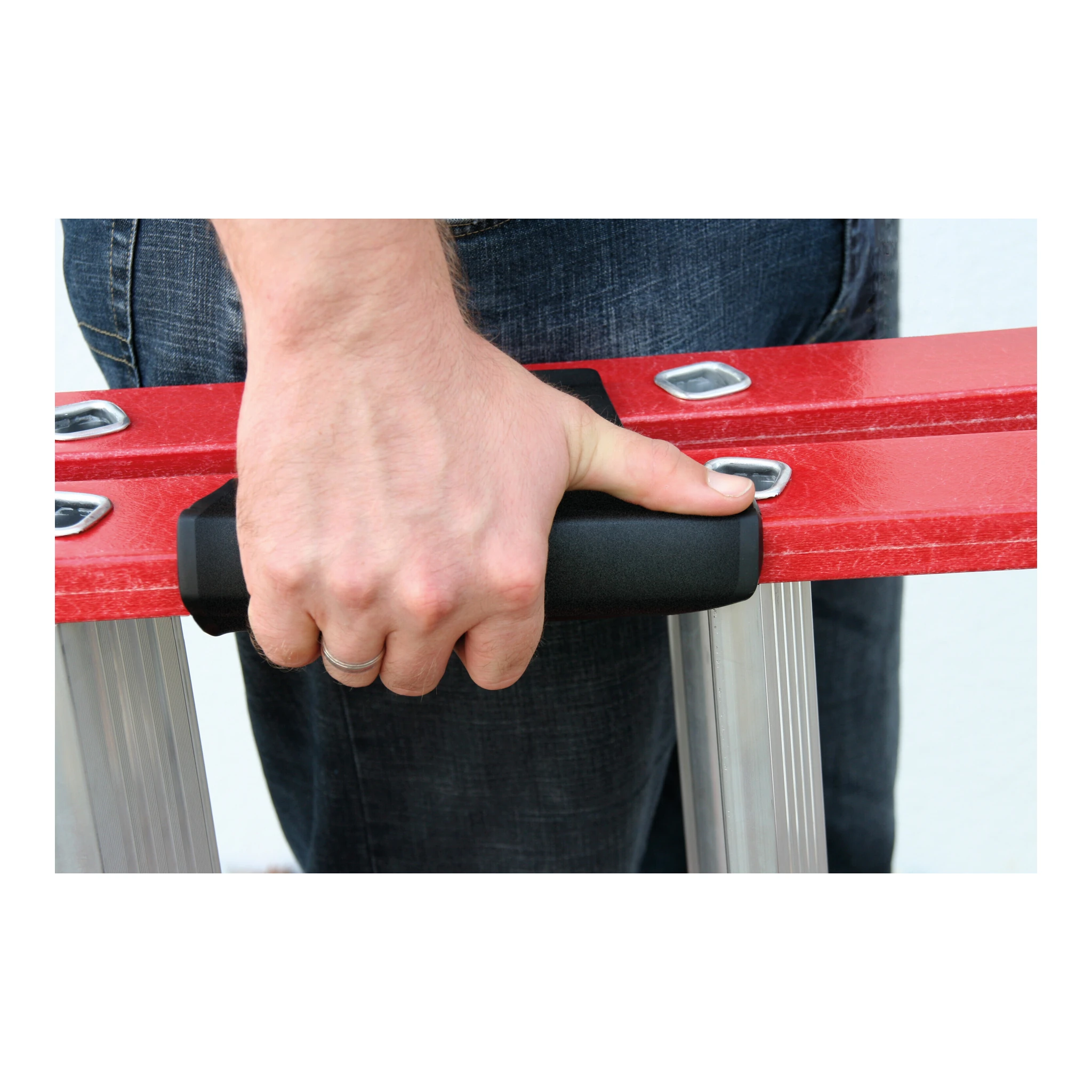 MUNK | Stufen-Stehleiter beidseitig begehbar GFK / Alu 2x12 Stufen – Bild 4