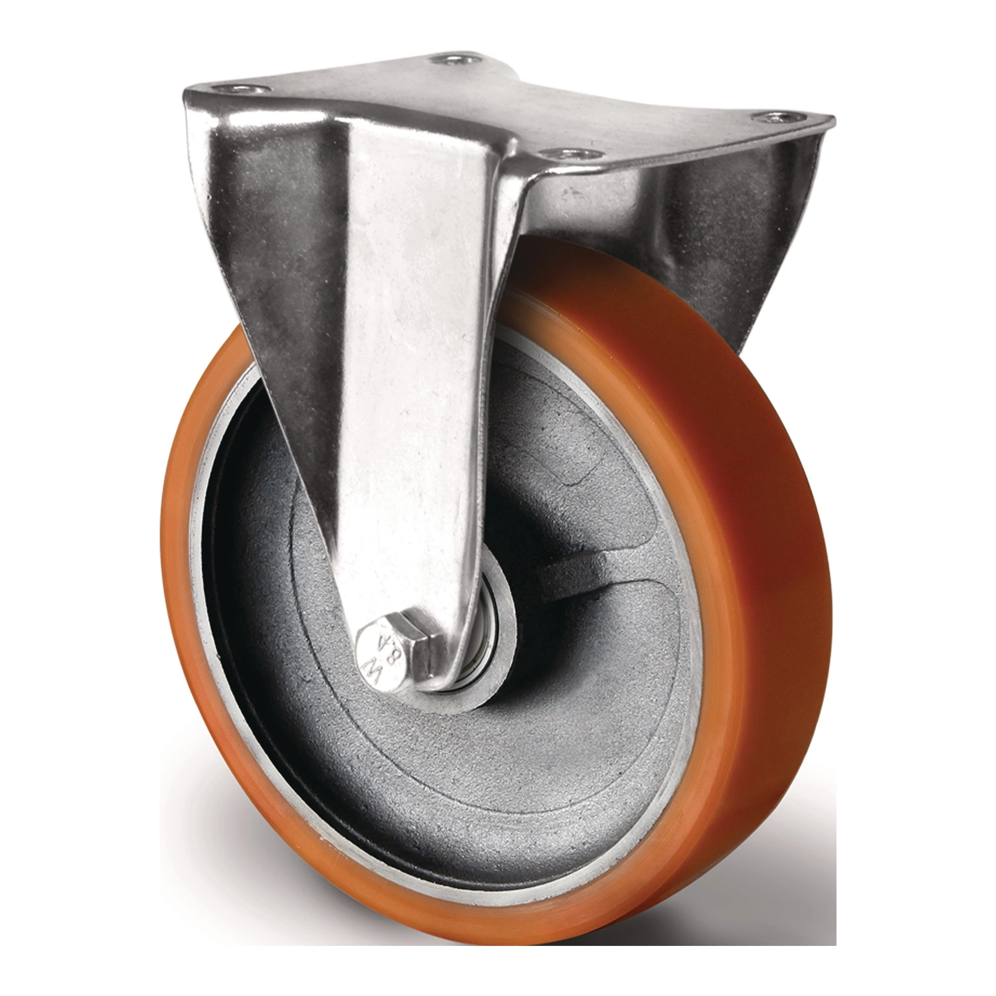 TECWERK | Schwerlastbockrolle | Rad-Ø 125 mm Tragfähigkeit 700 kg | Bockrolle Guß-Polyurethan