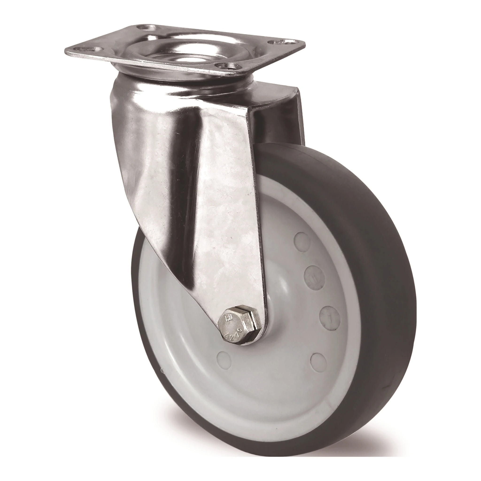TECWERK | Lenkrolle | Rad-Ø 100 mm Tragfähigkeit 100 kg | mit Anschraubplatte Plattenbreite 67 mm