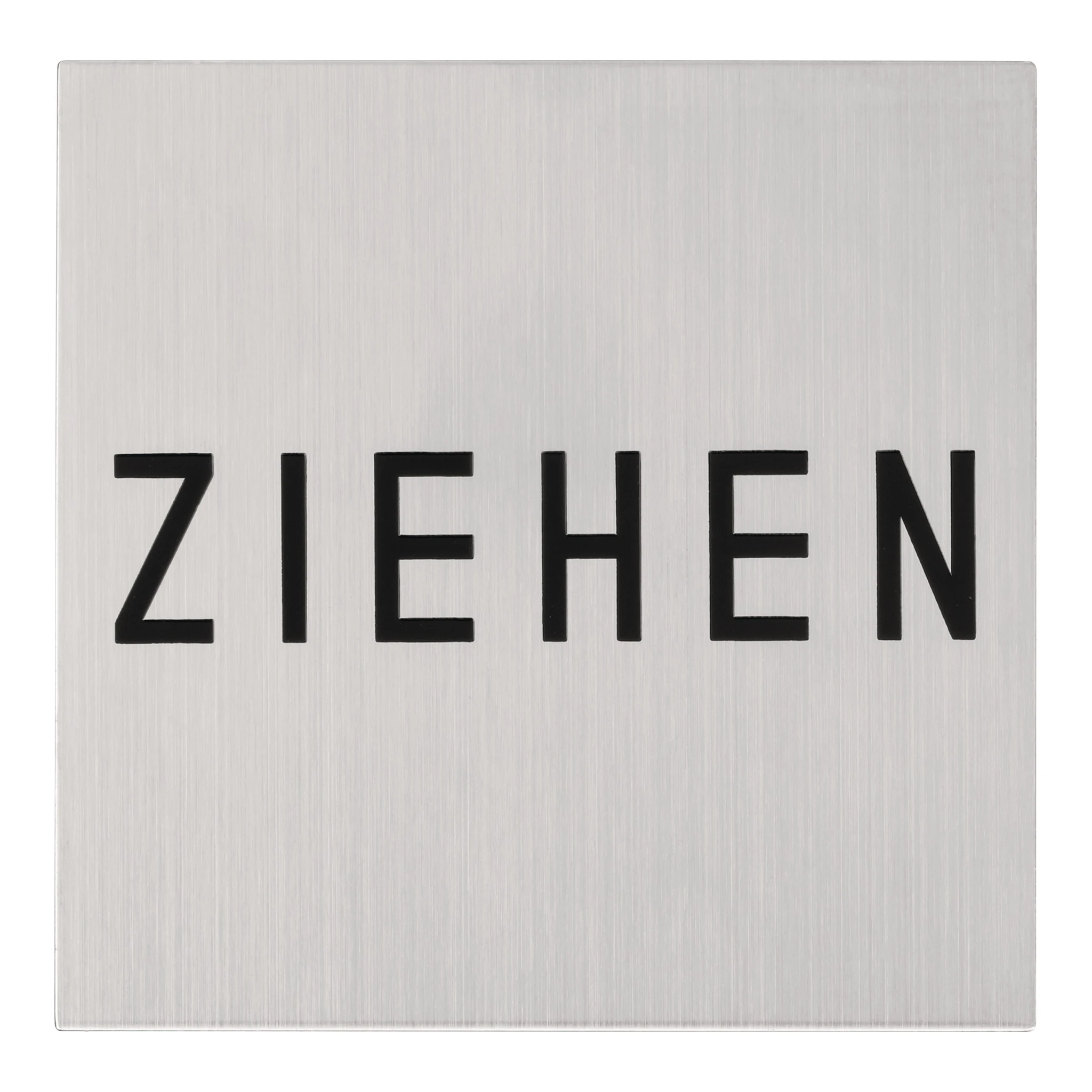 TECWERK | Hinweiszeichen | Edelstahl Farb-Nr. 60 | Breite 126 mm Höhe 126 mm