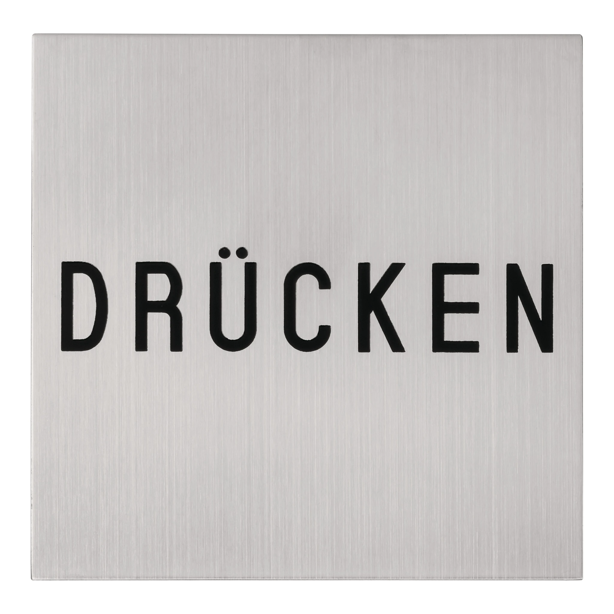 TECWERK | Hinweiszeichen | Edelstahl Farb-Nr. 60 | Breite 126 mm Höhe 126 mm